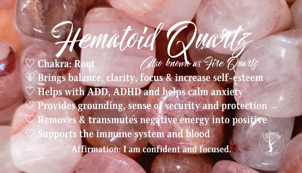 Hematoid "Fire" Quartz with Golden Healer Quartz Slices for Focusing Intentions and Master Healing Body, Mind, Spirit