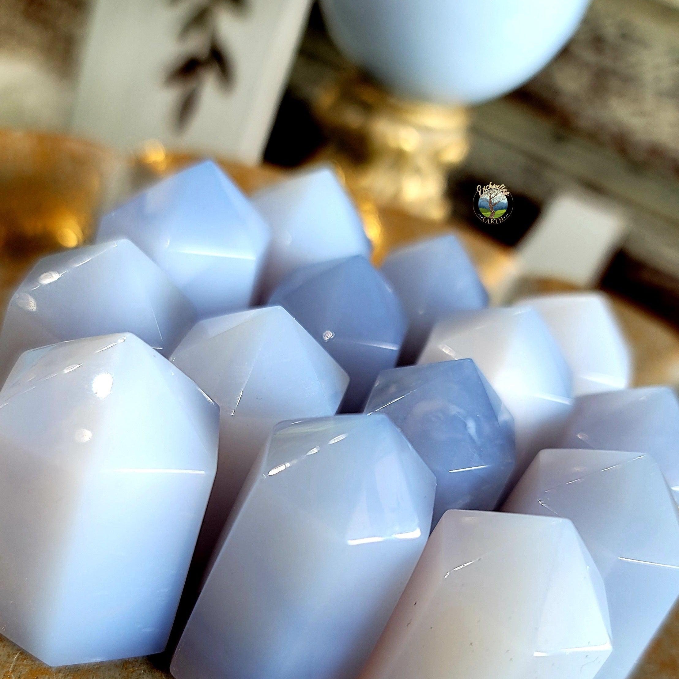 Blue Chalcedony Mini Point for Soothing Stress & Anxiety