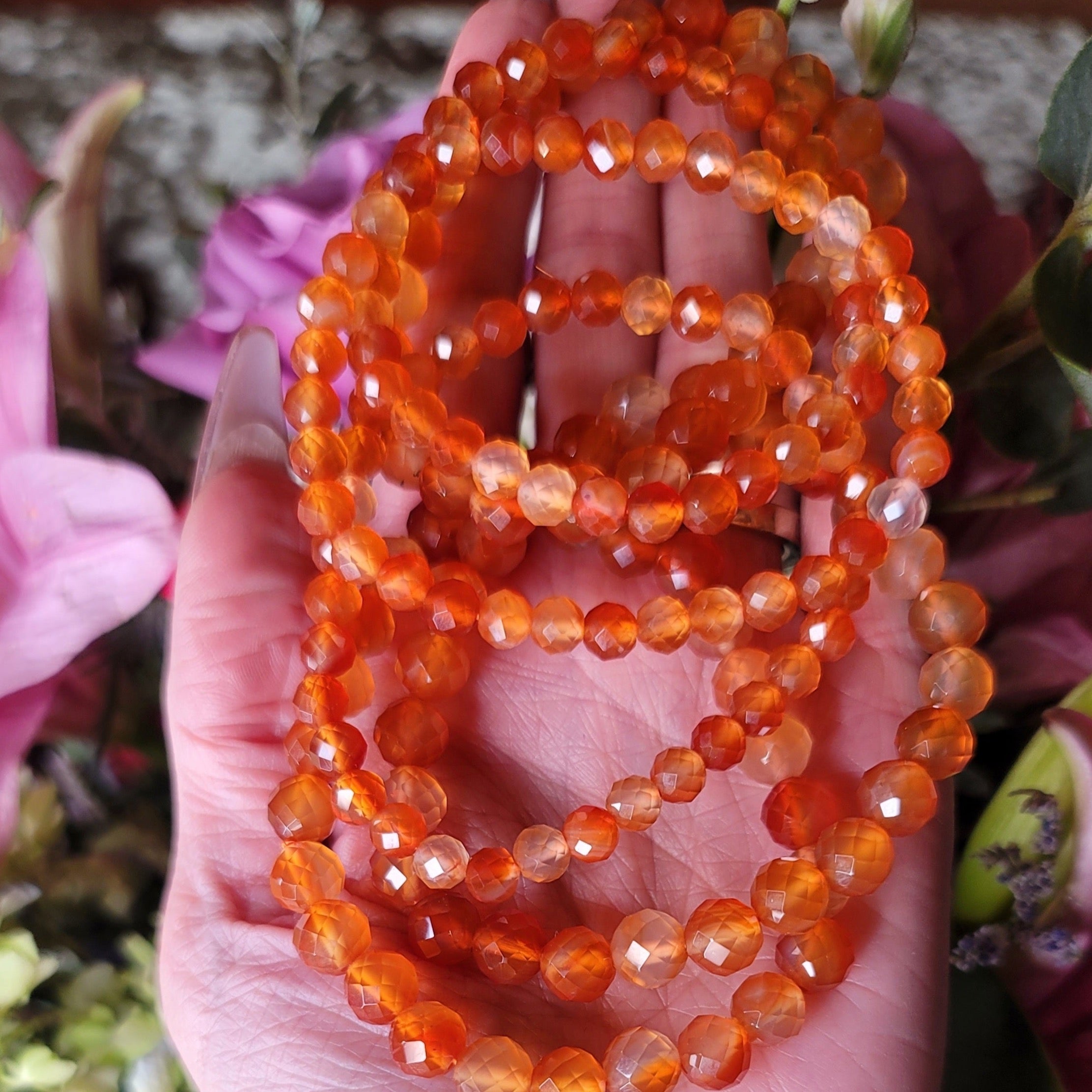 Carnelian Faceted Bracelet for Embracing Your Inner Fire