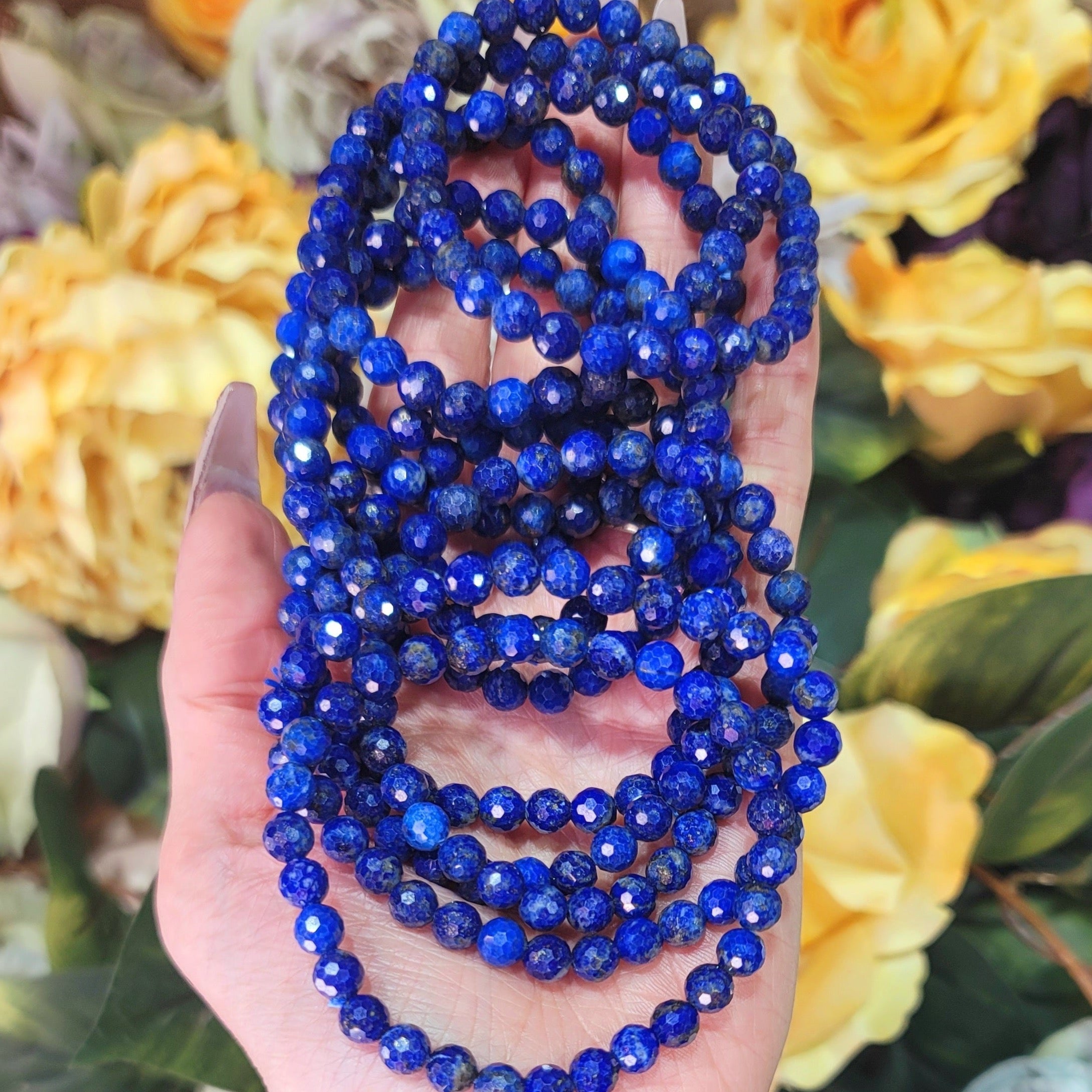 Lapis Lazuli Faceted Bracelet for Confidence, Intuition and Power