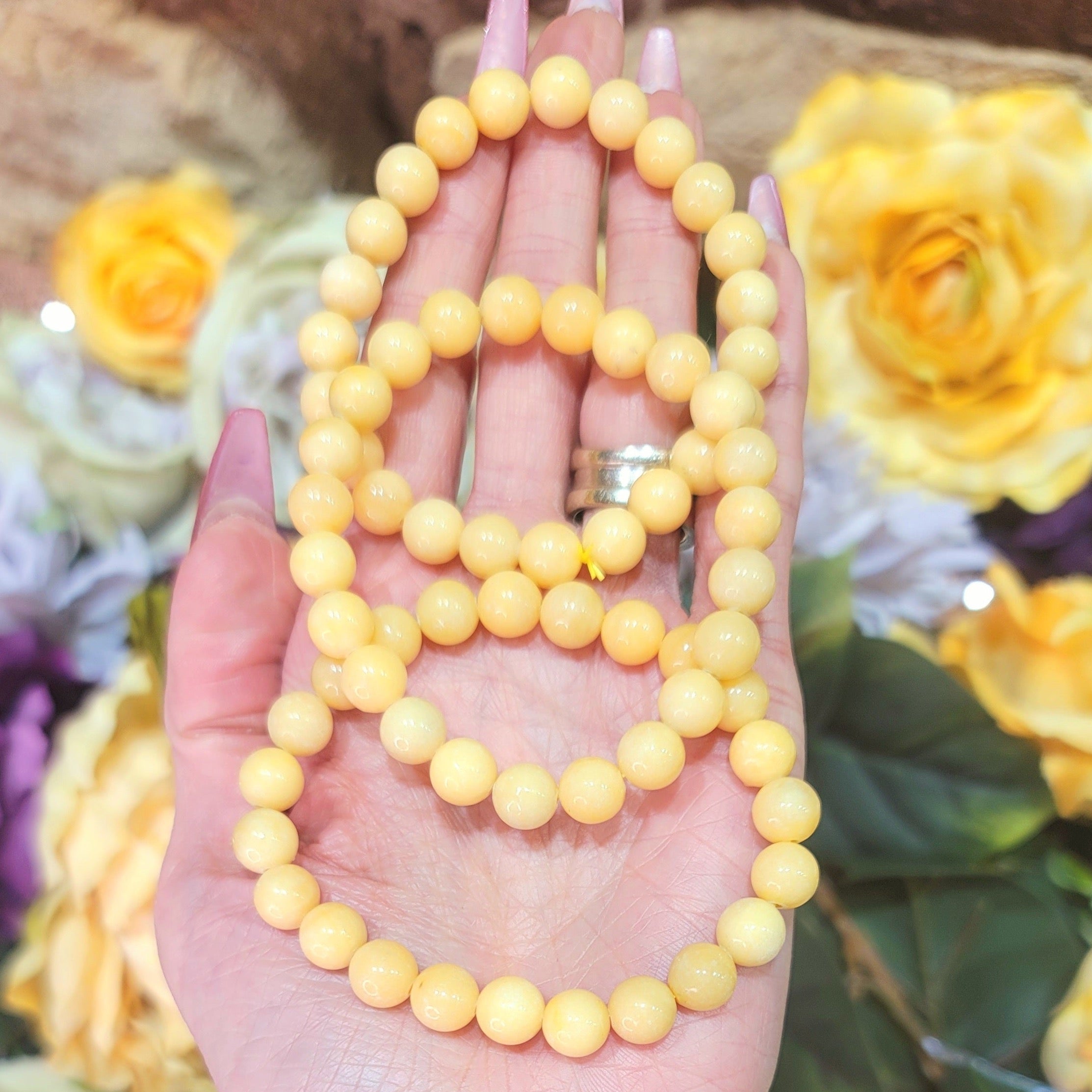 Yellow Jade Bracelet for Love, Peace and Success