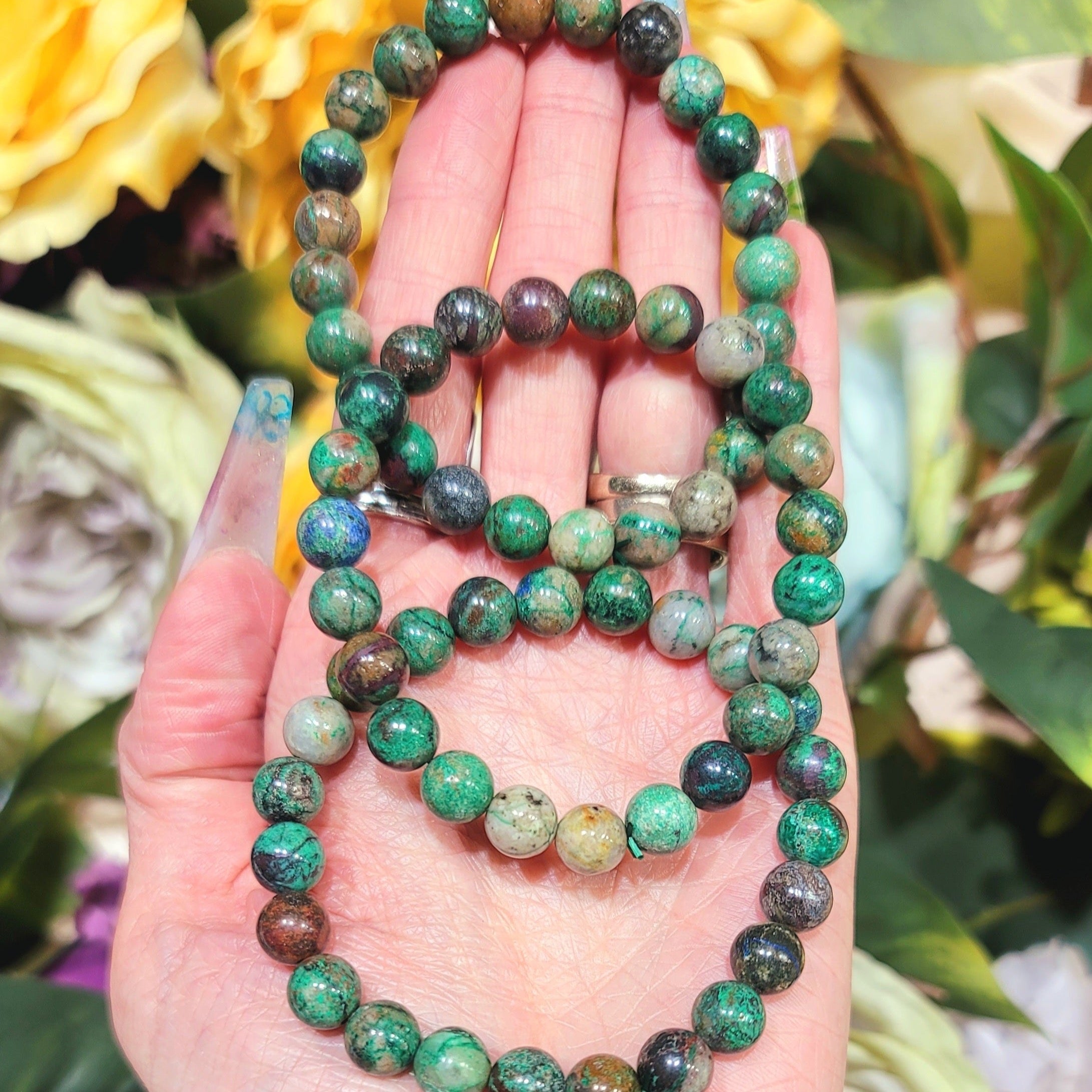 Cuprite and Chrysocolla (Sonora Sunset) Bracelet for Hope, Meditation and Serenity
