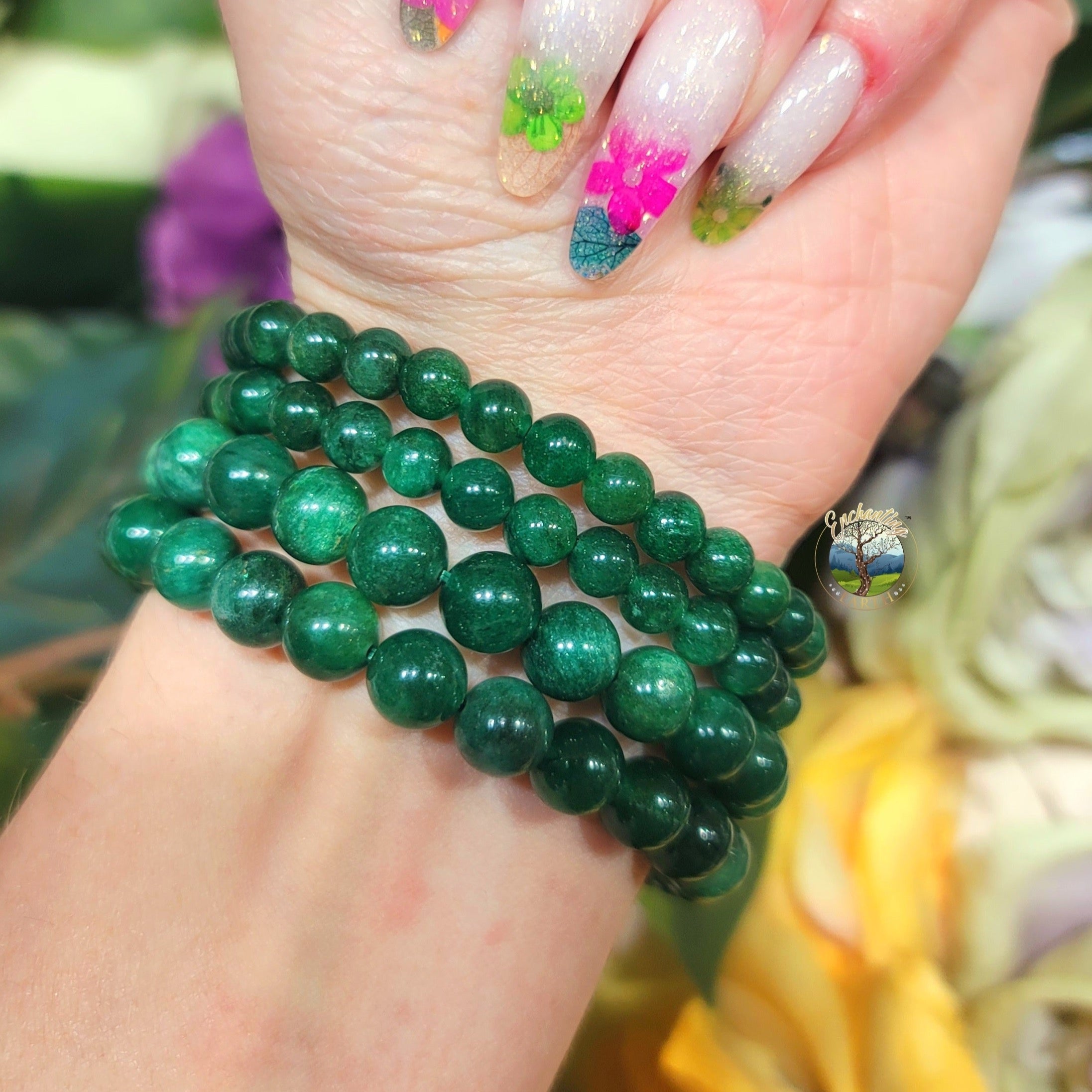 Fuschite Green Mica Bracelet (AAA Grade) for Healing, Inspiration, Intuition and Problem Solving