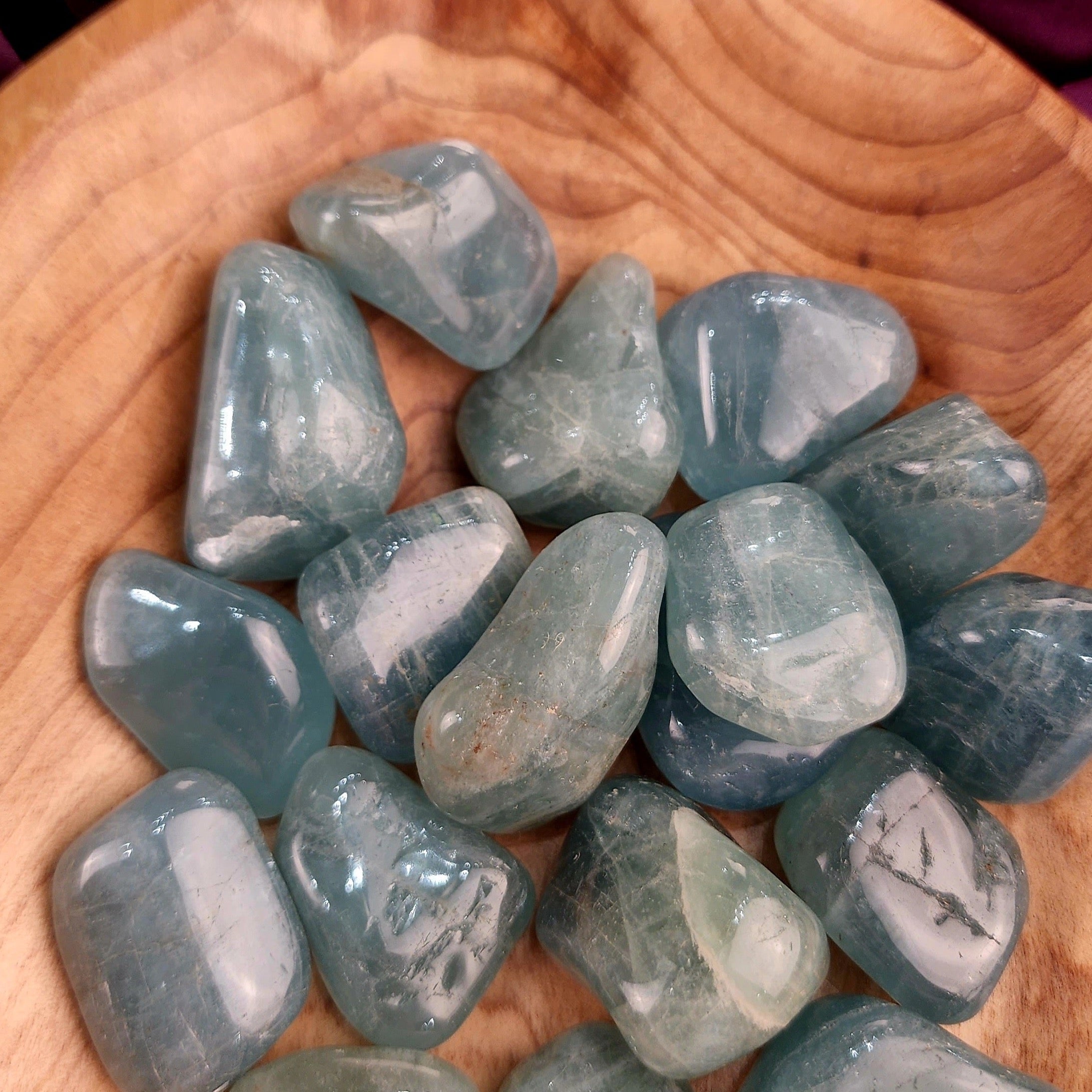Aquamarine Tumble (AA Grade) for Reducing Stress and Calming the Mind