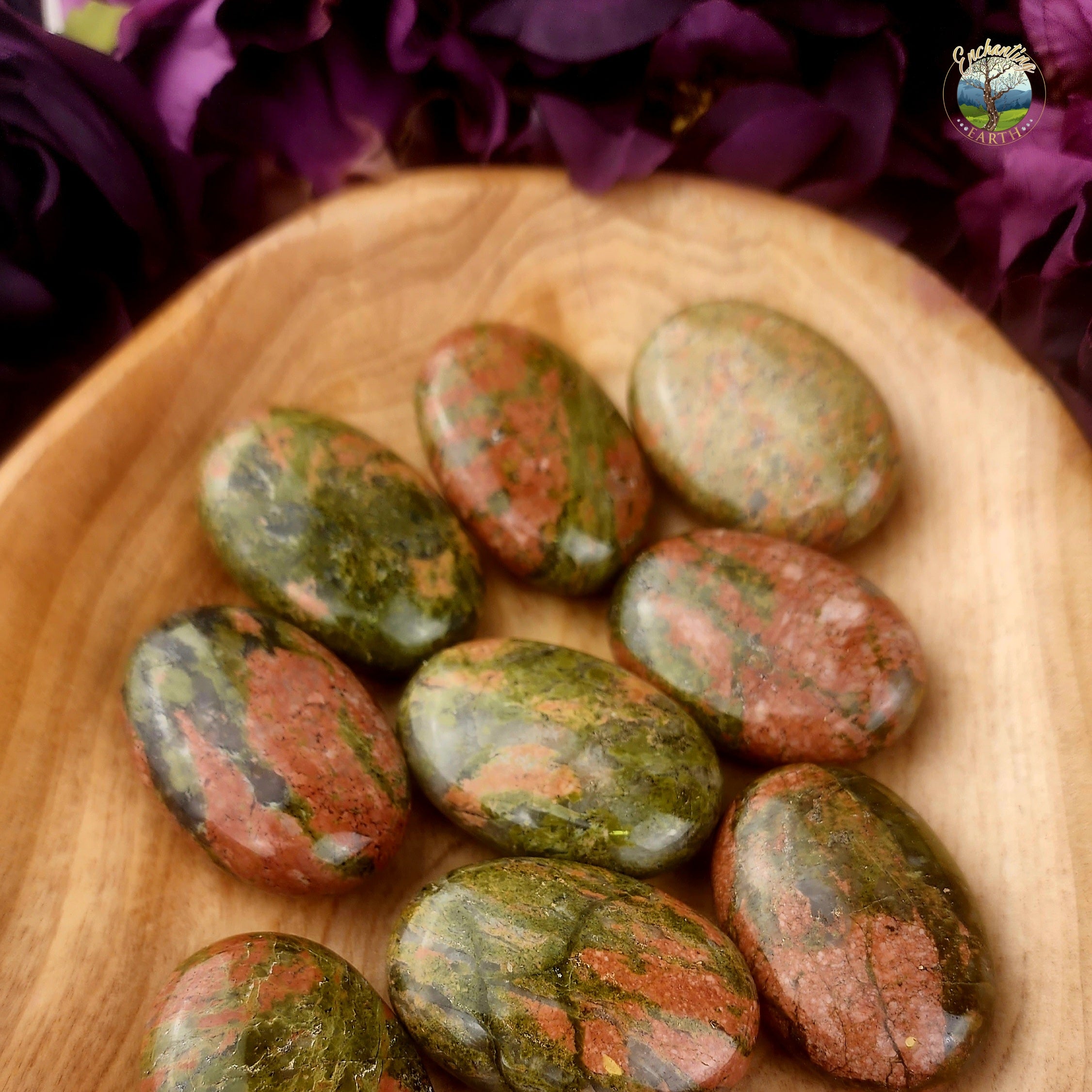 Unakite Palm Stone for Balance, Emotional Healing and Releasing Bad Habits
