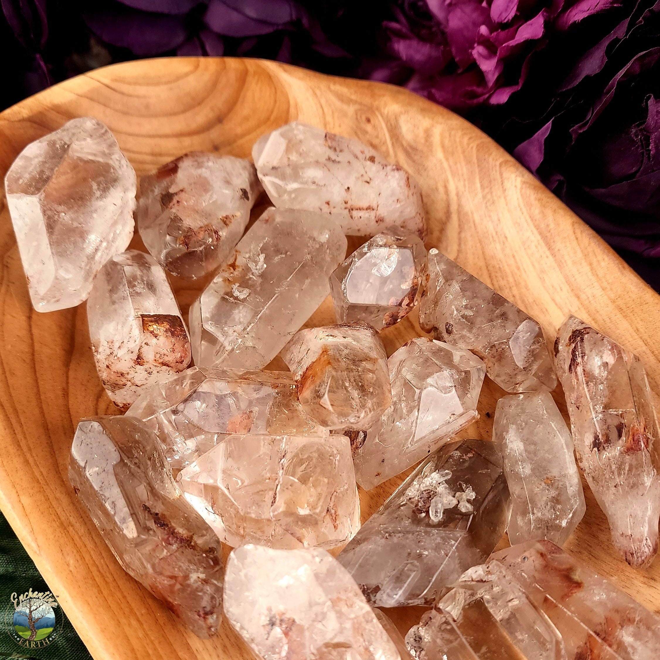 Amphibole Quartz Tumbled Point for Connecting with Angels and Protection against Nightmares