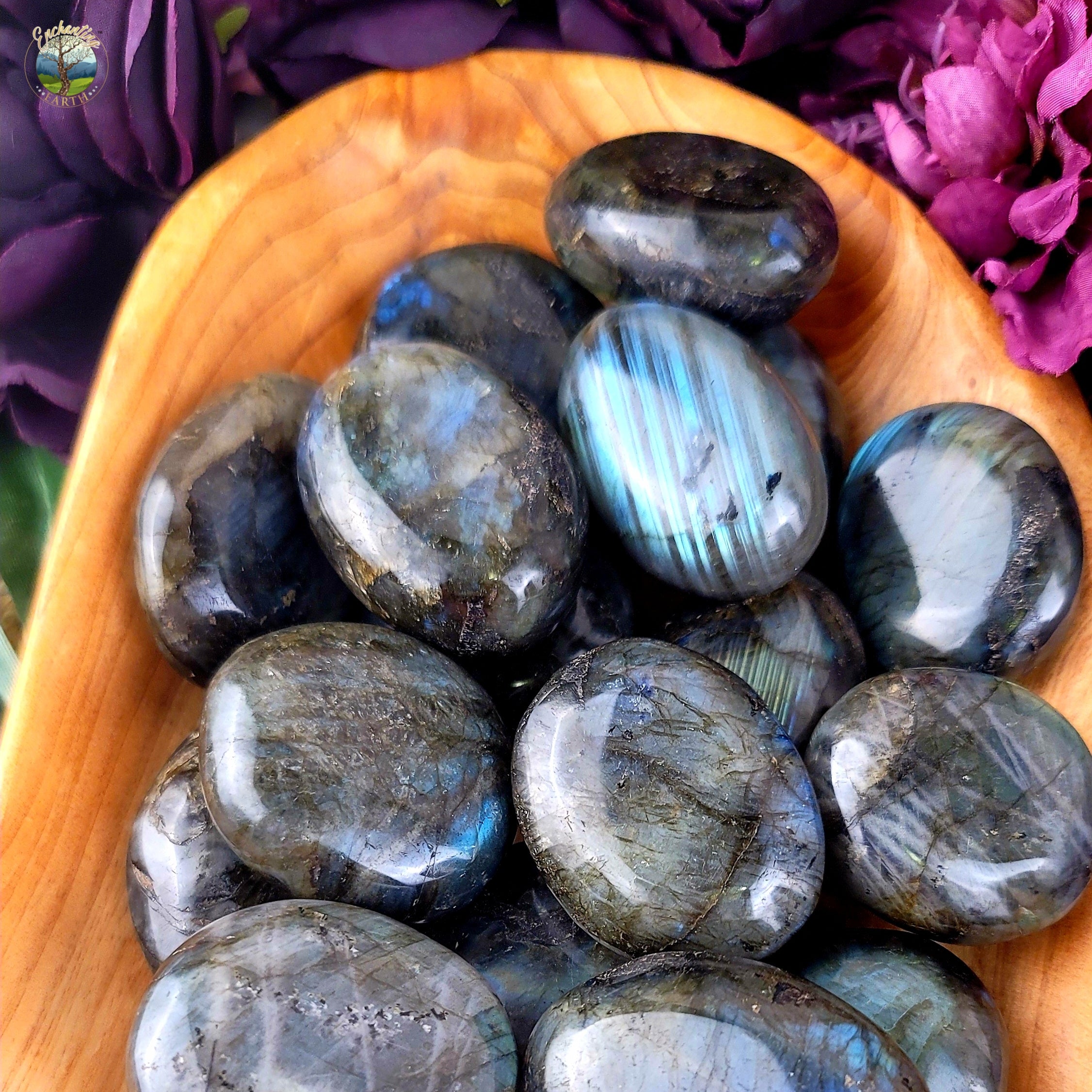 Labradorite Palm Stone for Finding your Path, Protection and Transforming your Life