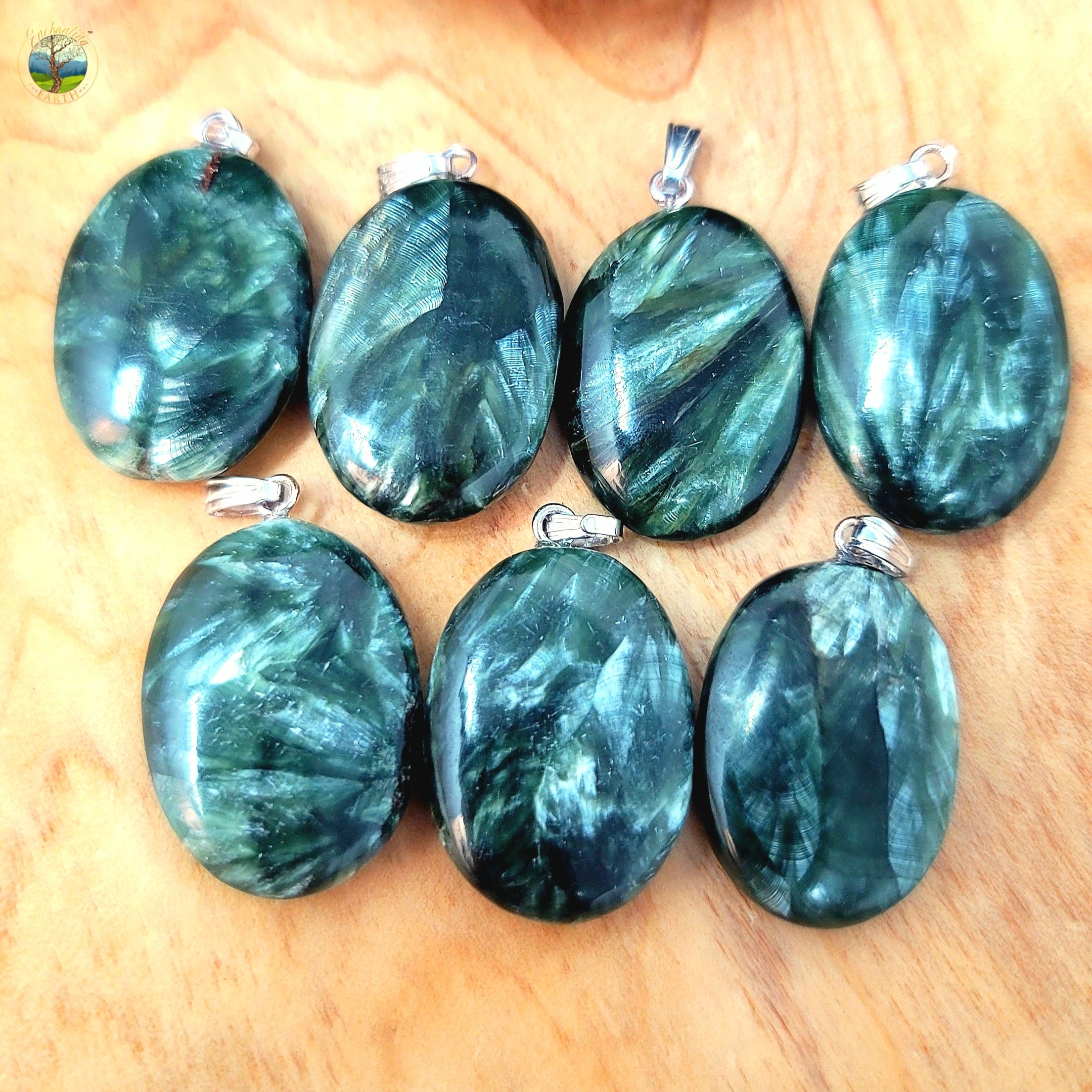 Seraphinite Pendant for Cellular Regeneration, Meditation and Overall Health