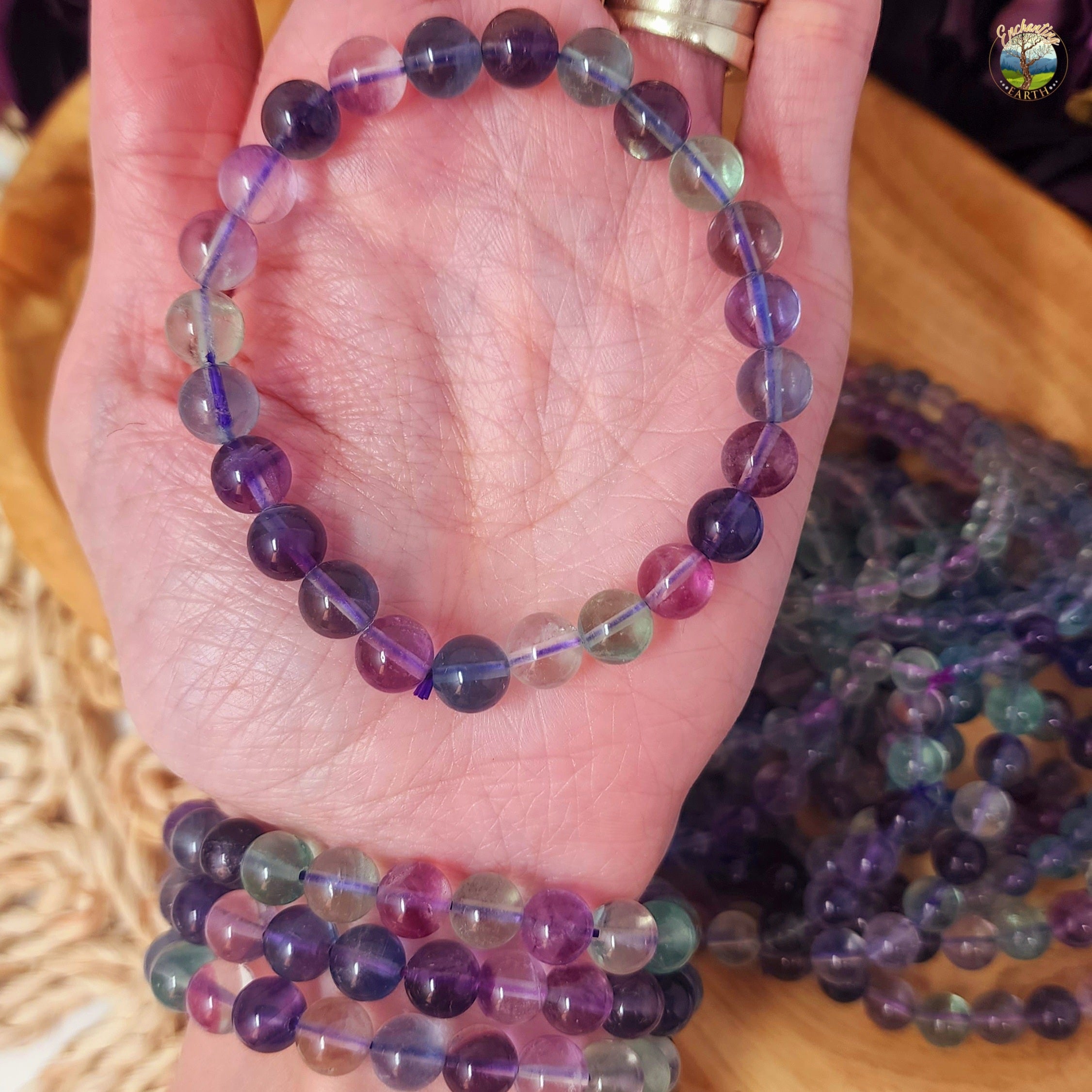 Fluorite Mix Bracelet (AAA Grade) for Clarity, Focus and Strength