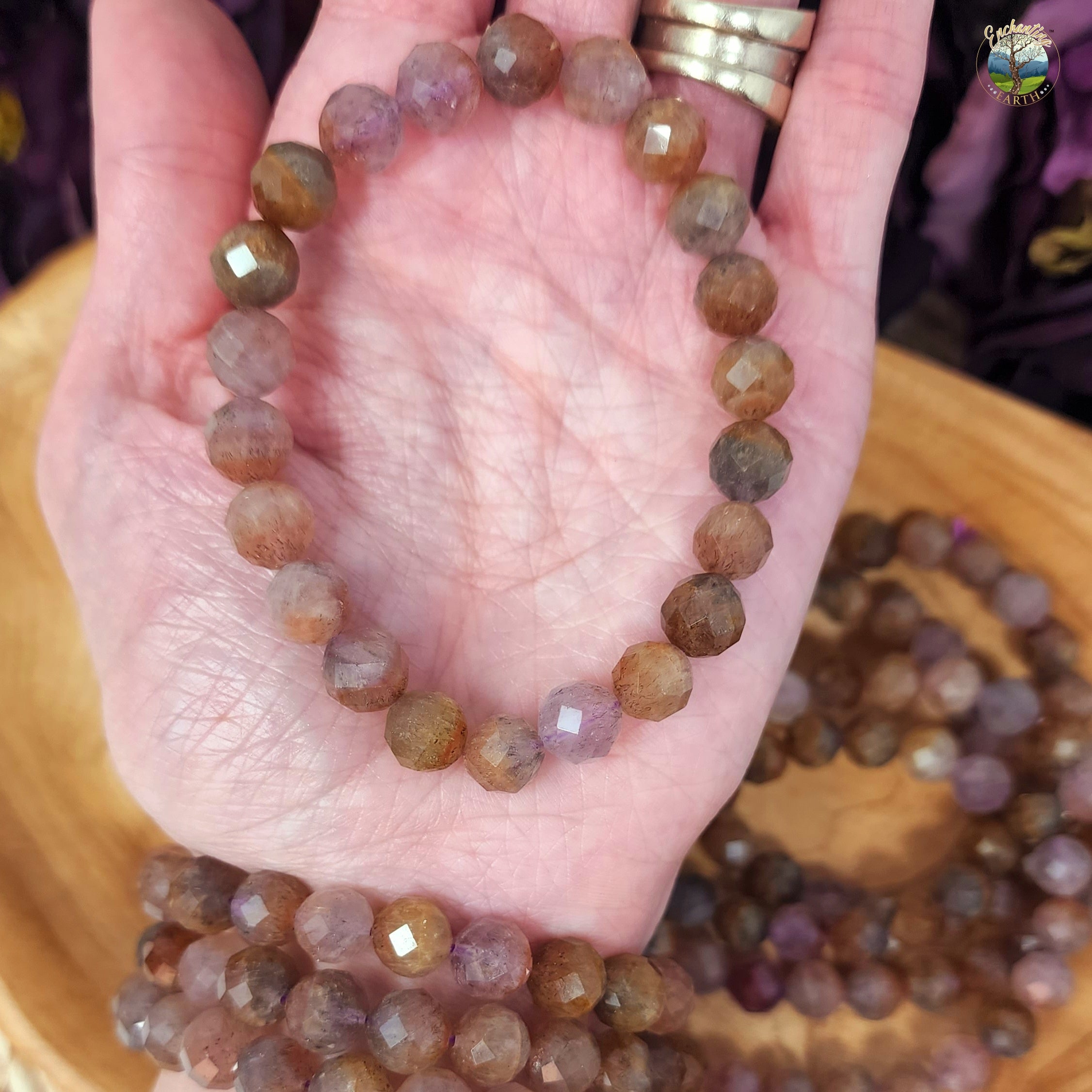 Auralite 23 Faceted Bracelet for Emotional and Physical Healing