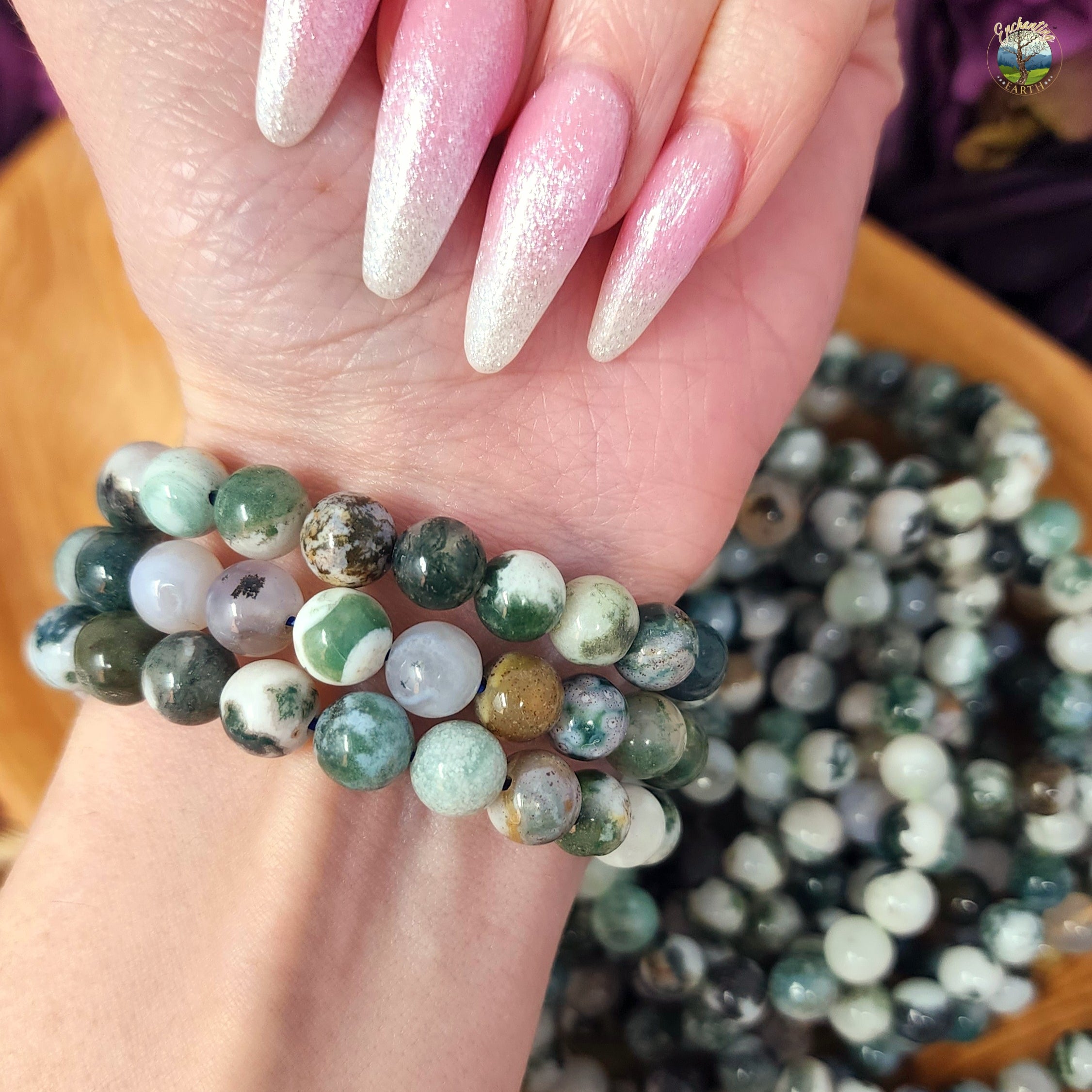 Tree Agate Bracelet for Abundance, Peace and Tranquility
