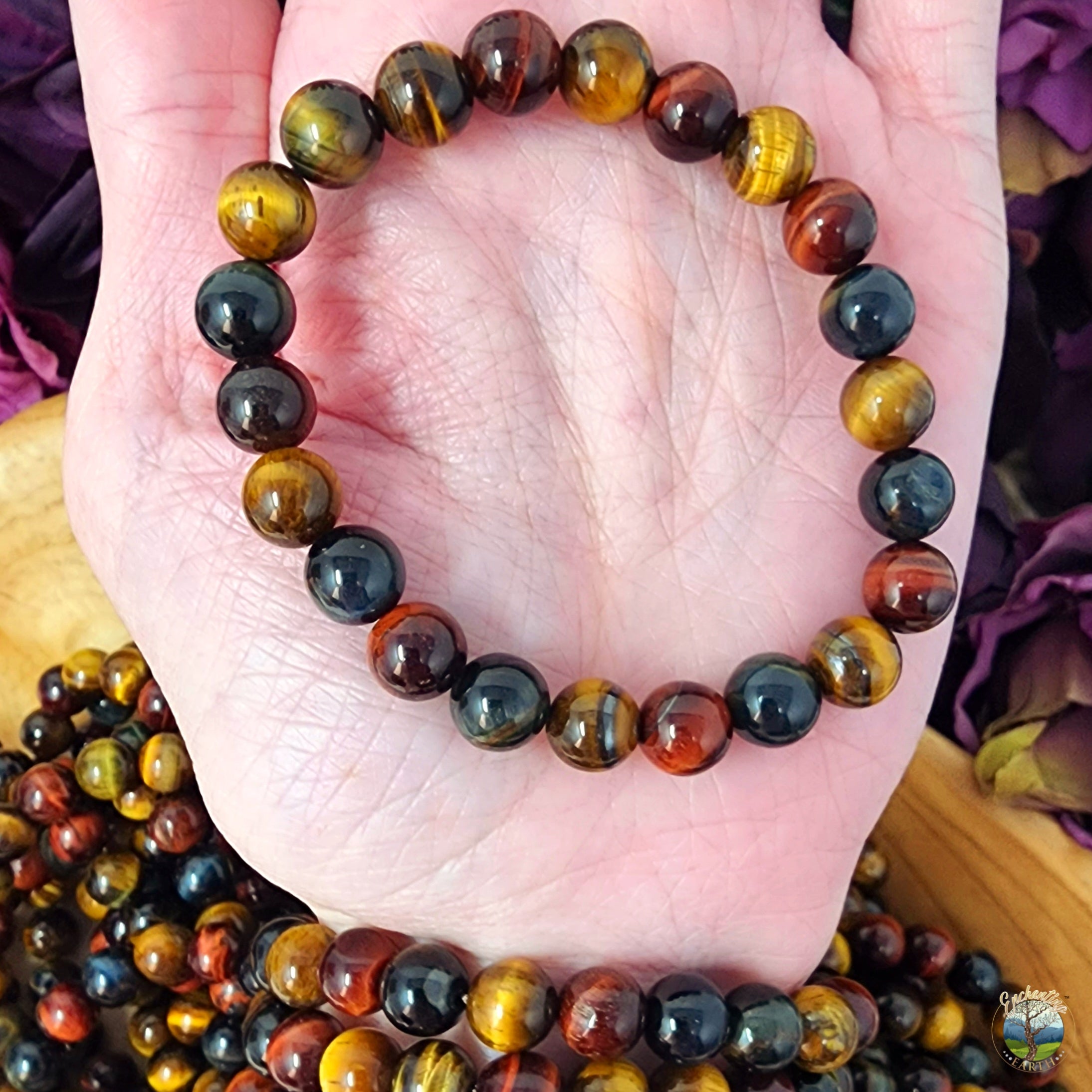 Tiger Eye Bracelet (Multi-Color & High Quality) for Protection and Strength