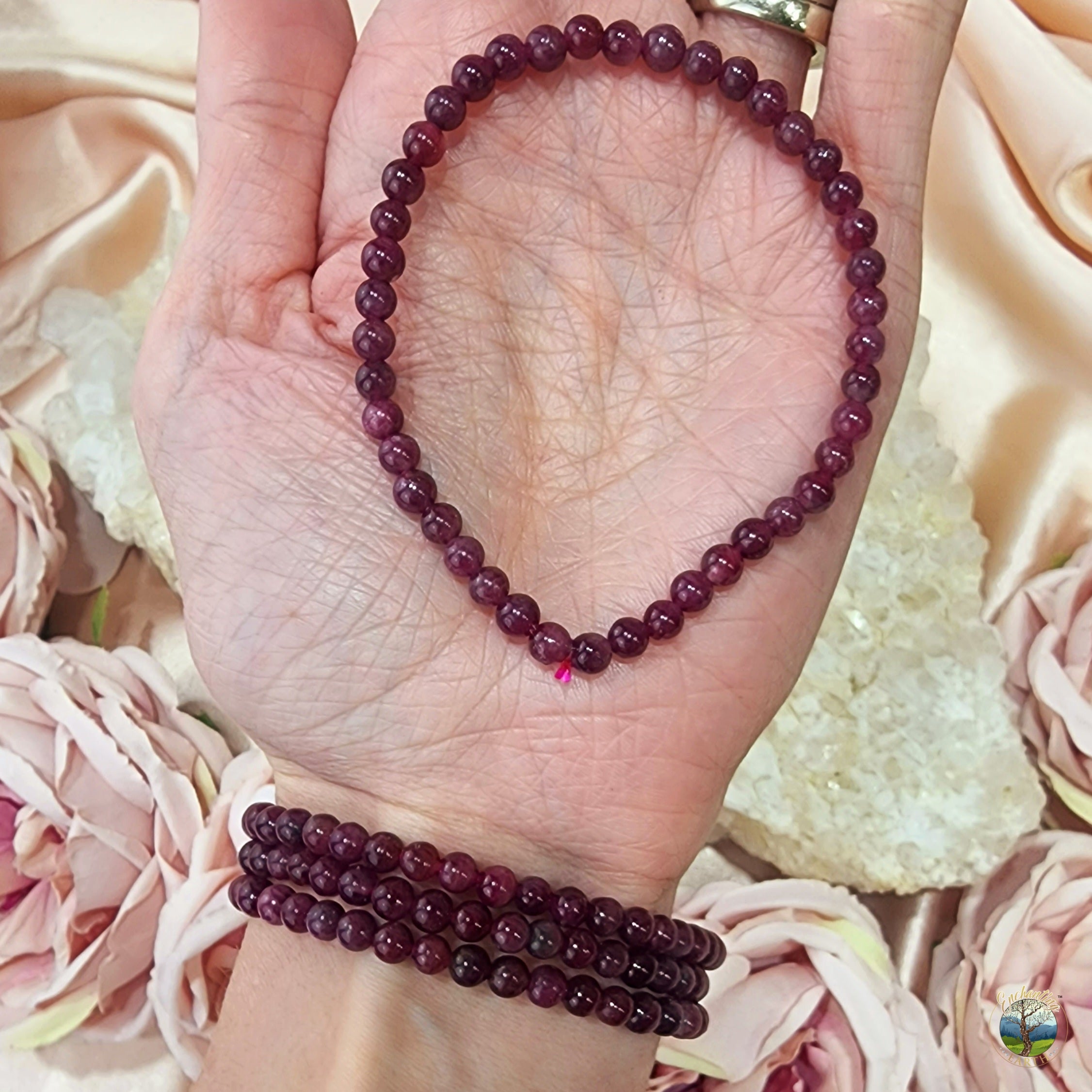 Rubellite Red Tourmaline Bracelet (High Quality) for Inspiration and Passion