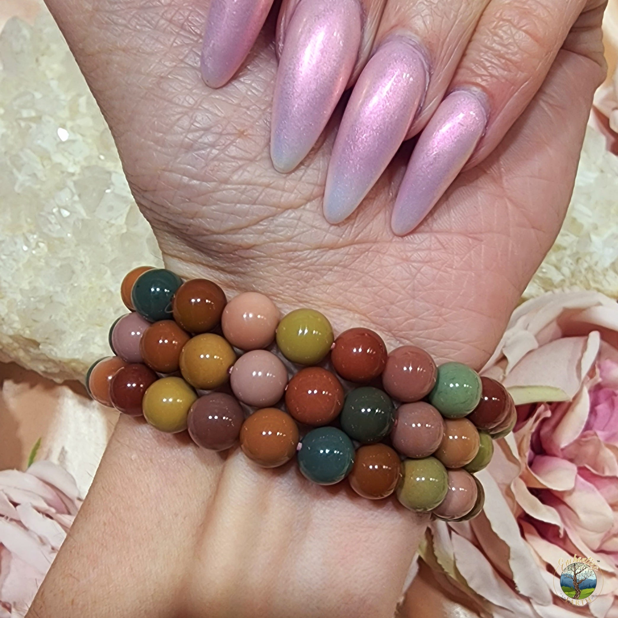 Alashan Agate Colorful Bracelet (High Quality) for Chasing your Dreams, Enhanced Memory, Protection & Stress Relief