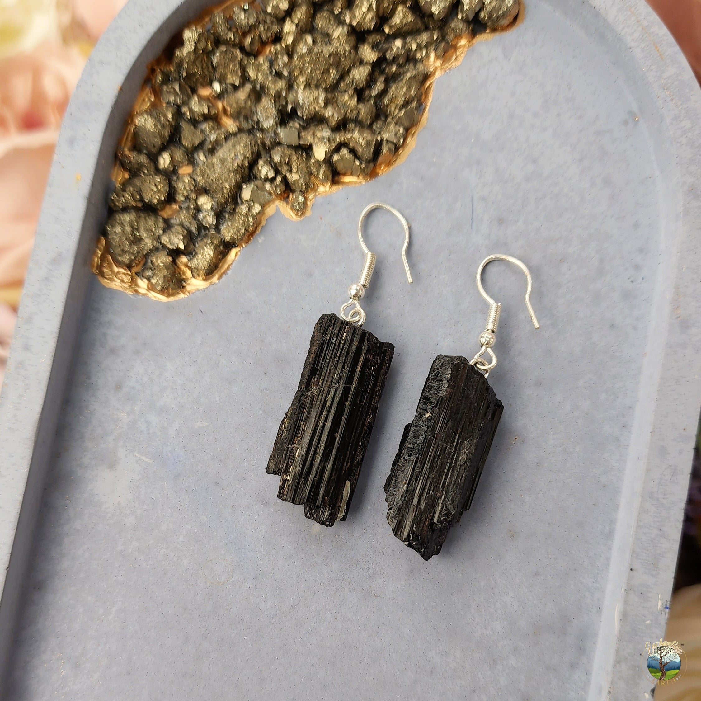 Black Tourmaline Earrings for Protection