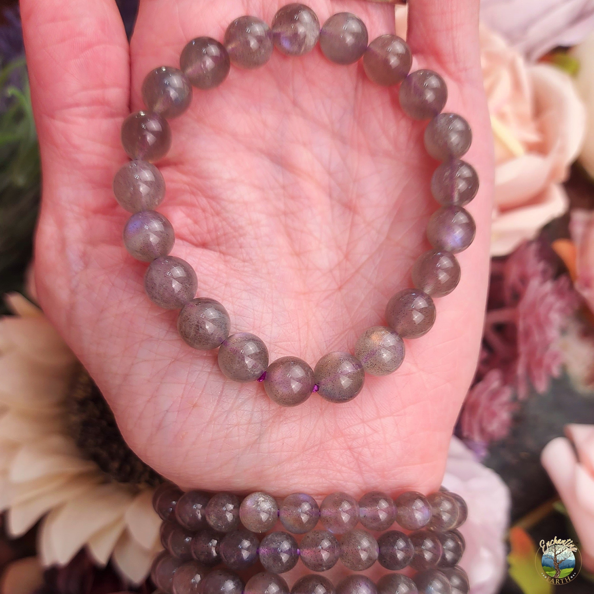 Labradorite Purple Flash Bracelet for Intuition, Protection and Transformation