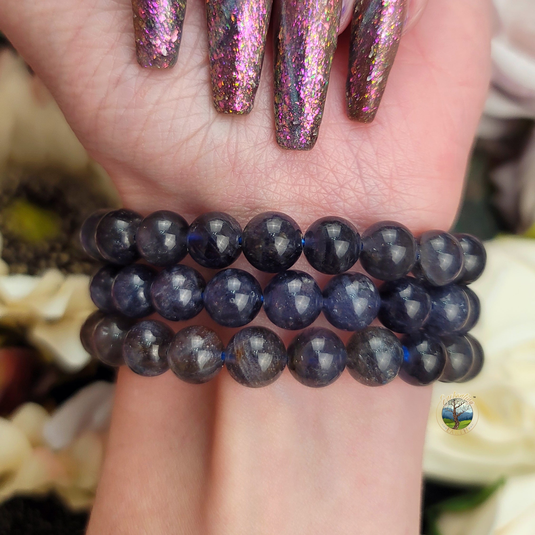 Iolite Flashy Bracelet (Gemmy & High Quality) for Sharp Intuition & Visions