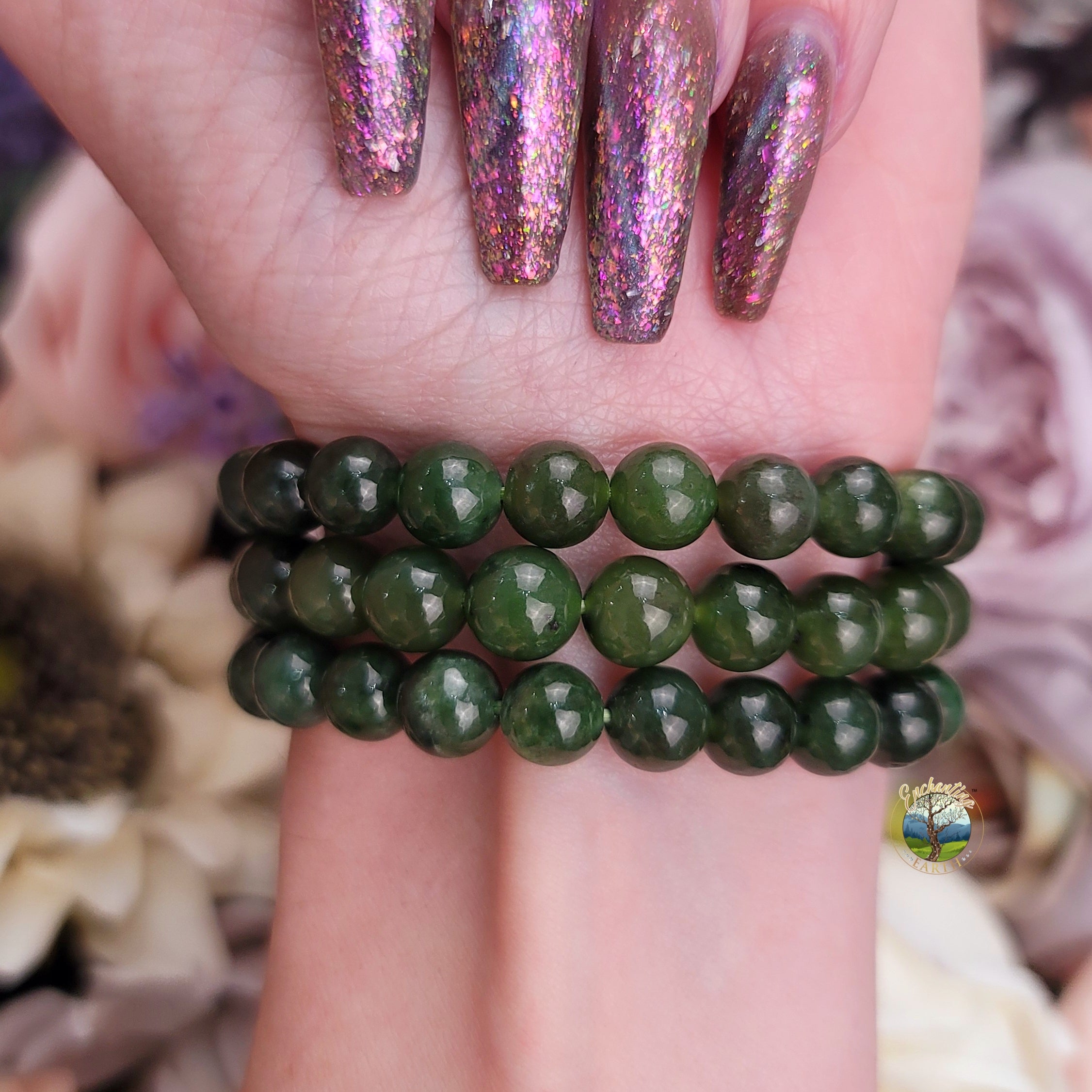 Russian Jade Bracelet for Abundance, Health and Protection