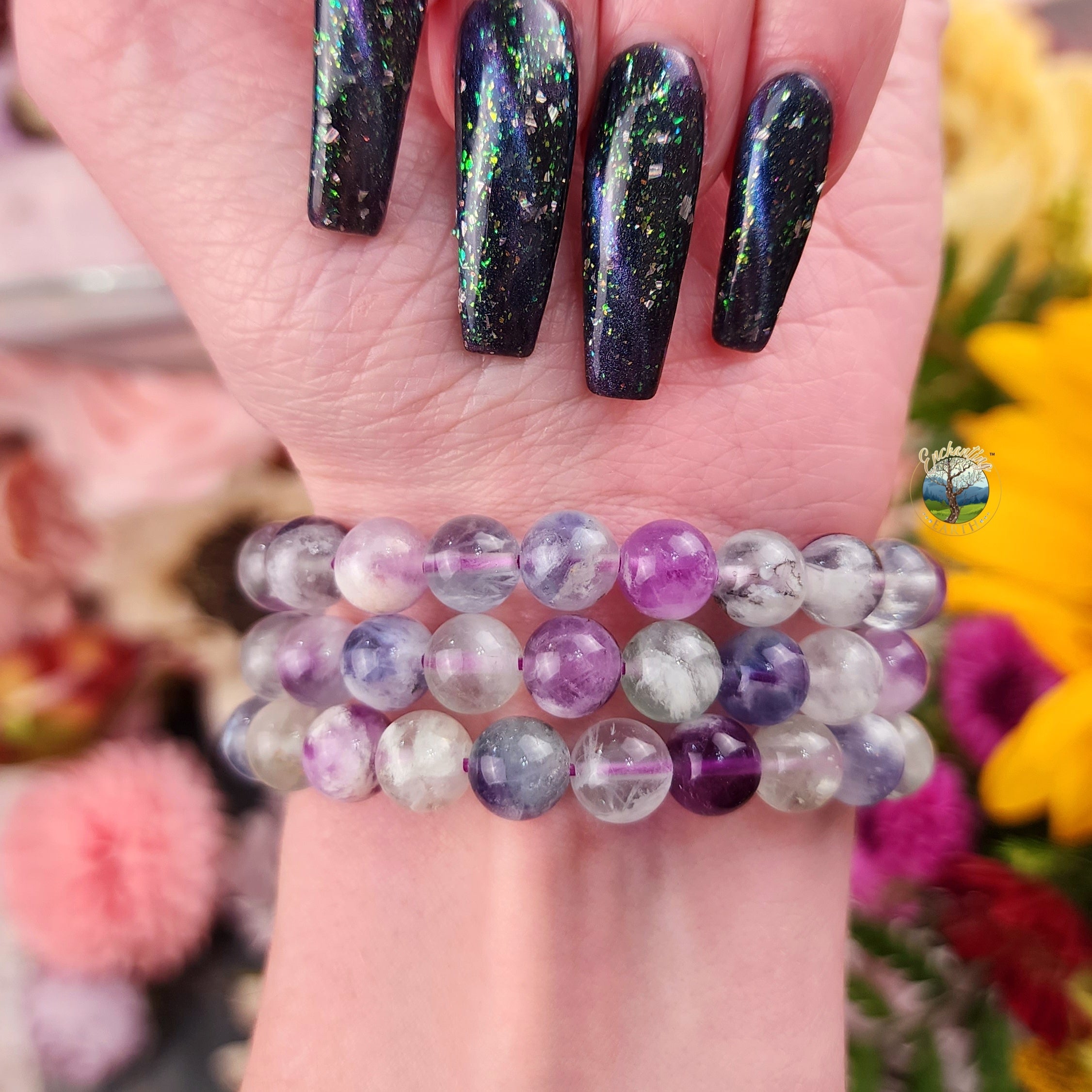 Fluorite "Feather" Bracelet for Focus and Mental Clarity