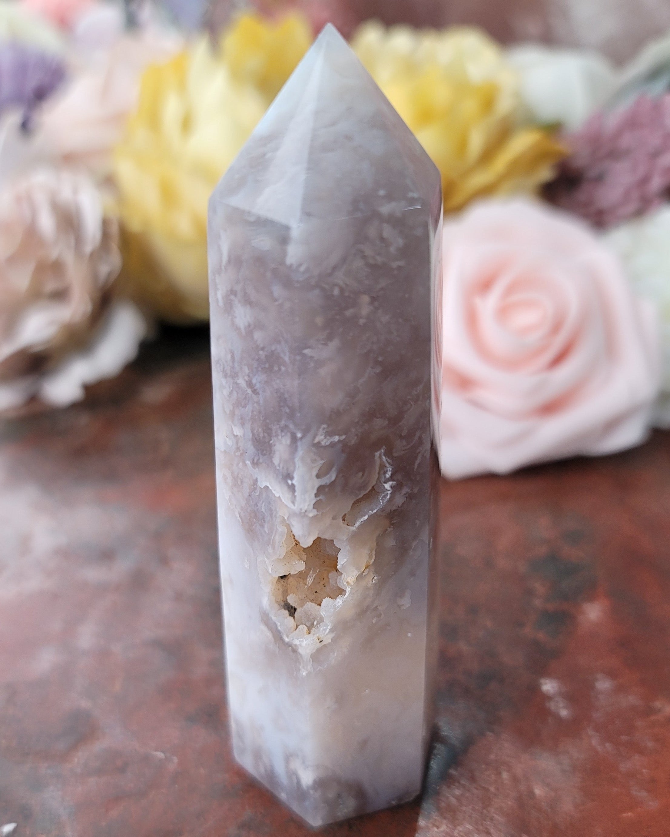 Lavender Plume Agate Point for Serenity