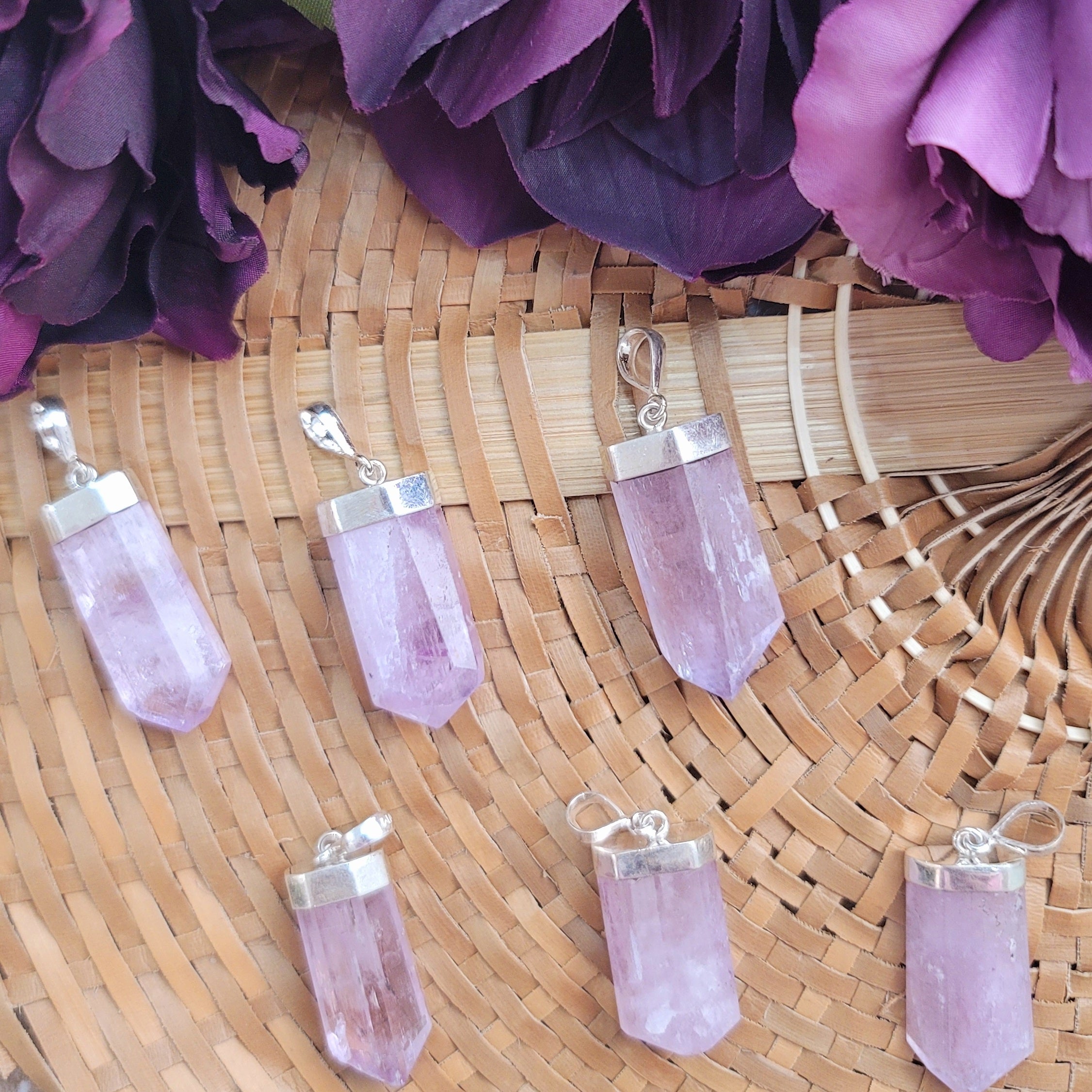 Kunzite Pendant .925 Silver for Emotional, Family Healing and Opening Your Heart to Love