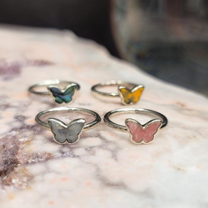 Enchantress Butterfly .925 Silver Ring (Pick your stone) 🦋