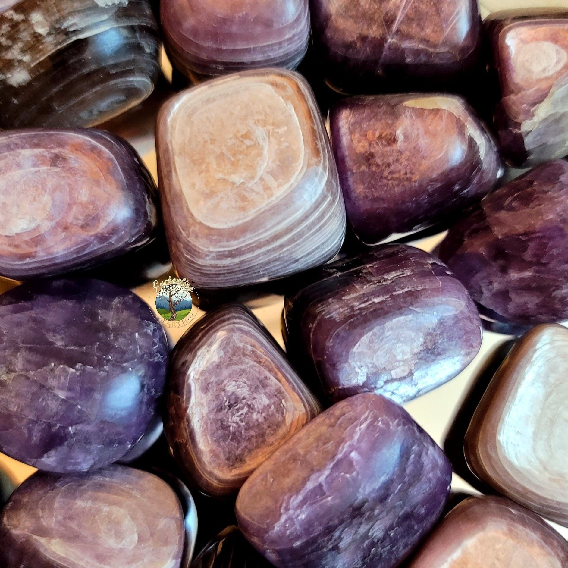 Gem Lepidolite Tumble for Anxiety Support, Joy and Stress Relief