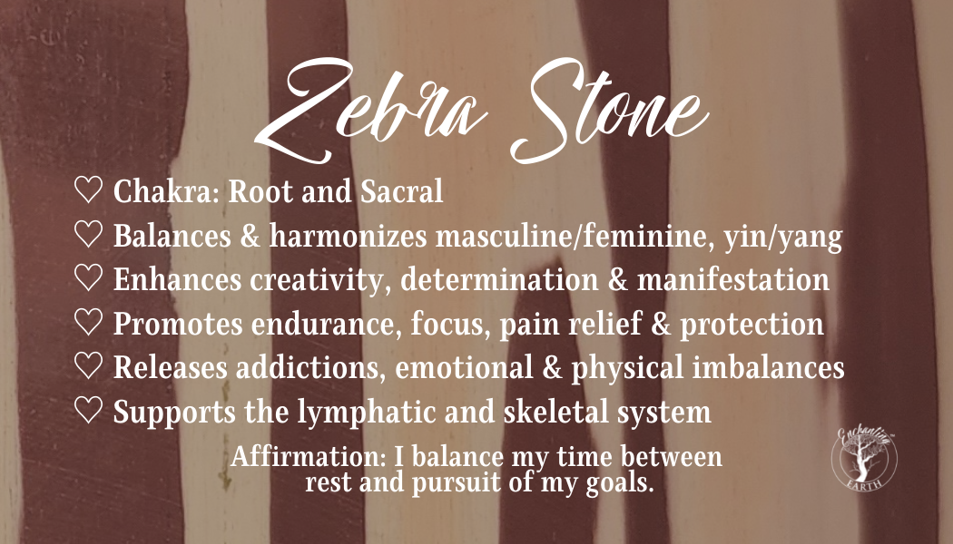 Zebra Stone Bracelet for Creativity, Determination and Balance