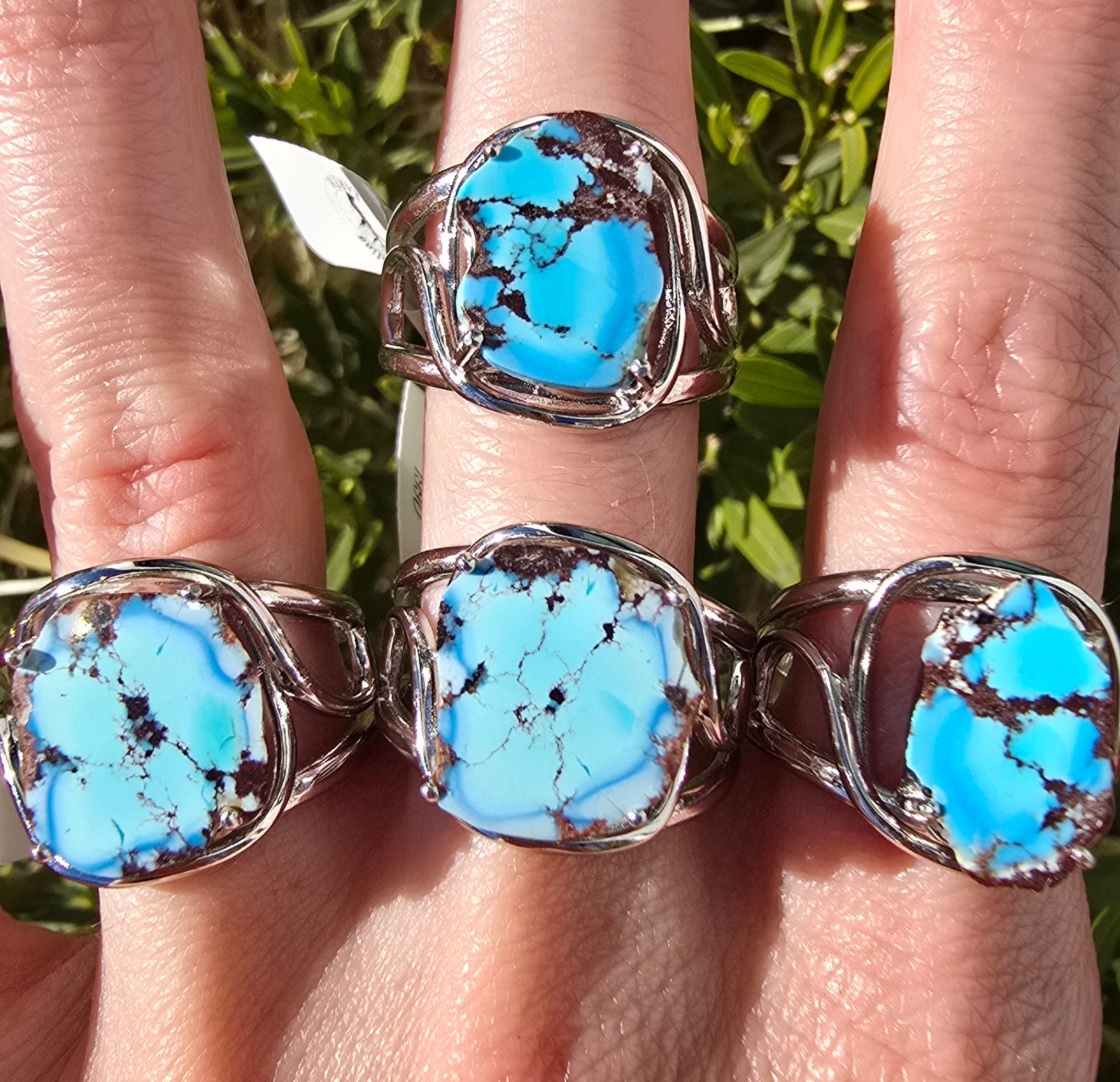 Enchanting Golden Hills Turquoise Rings