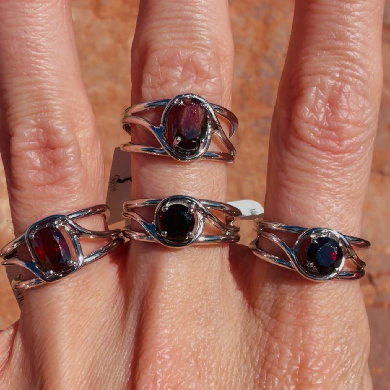 Enchanting Mangano Tantalite Cuff Rings