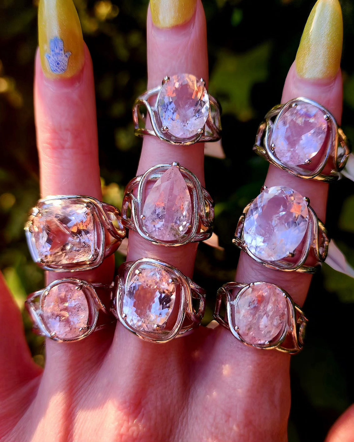Enchanting Morganite Finger Bracelets