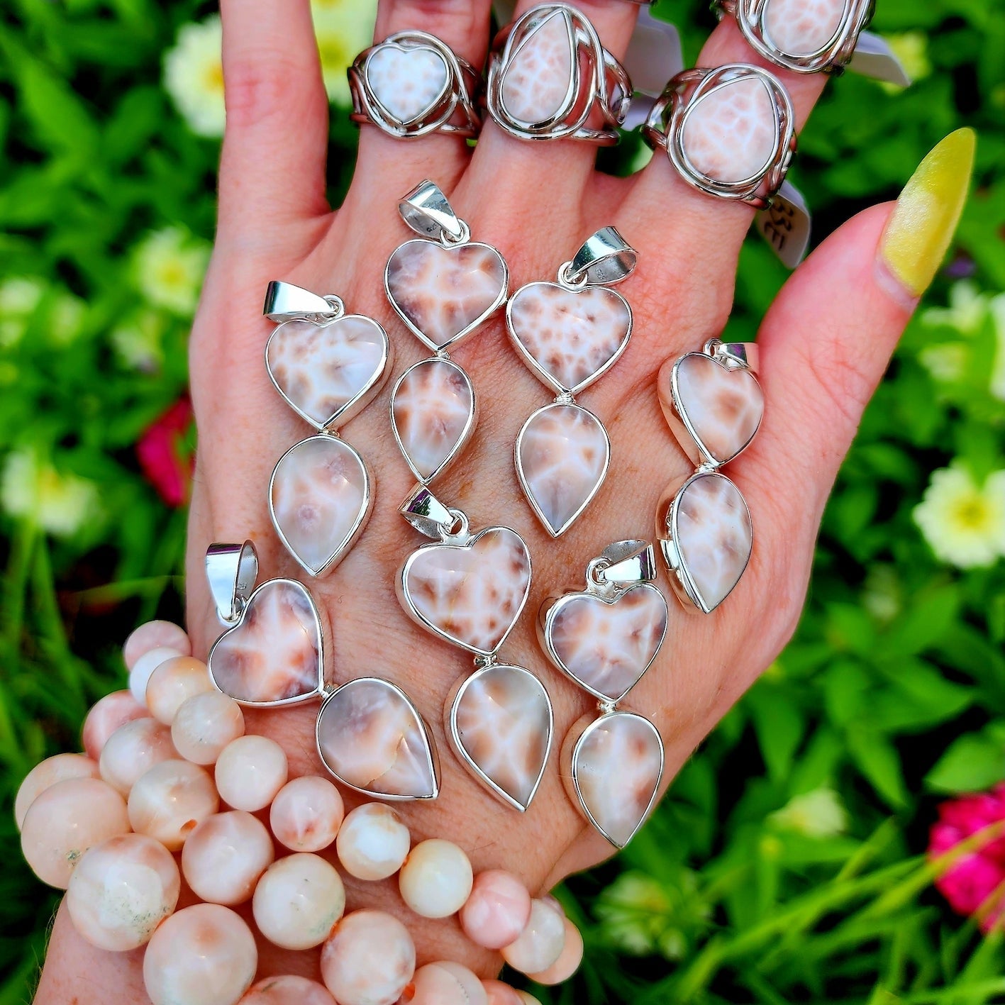 Enchanting Pink Natrolite Jewelry