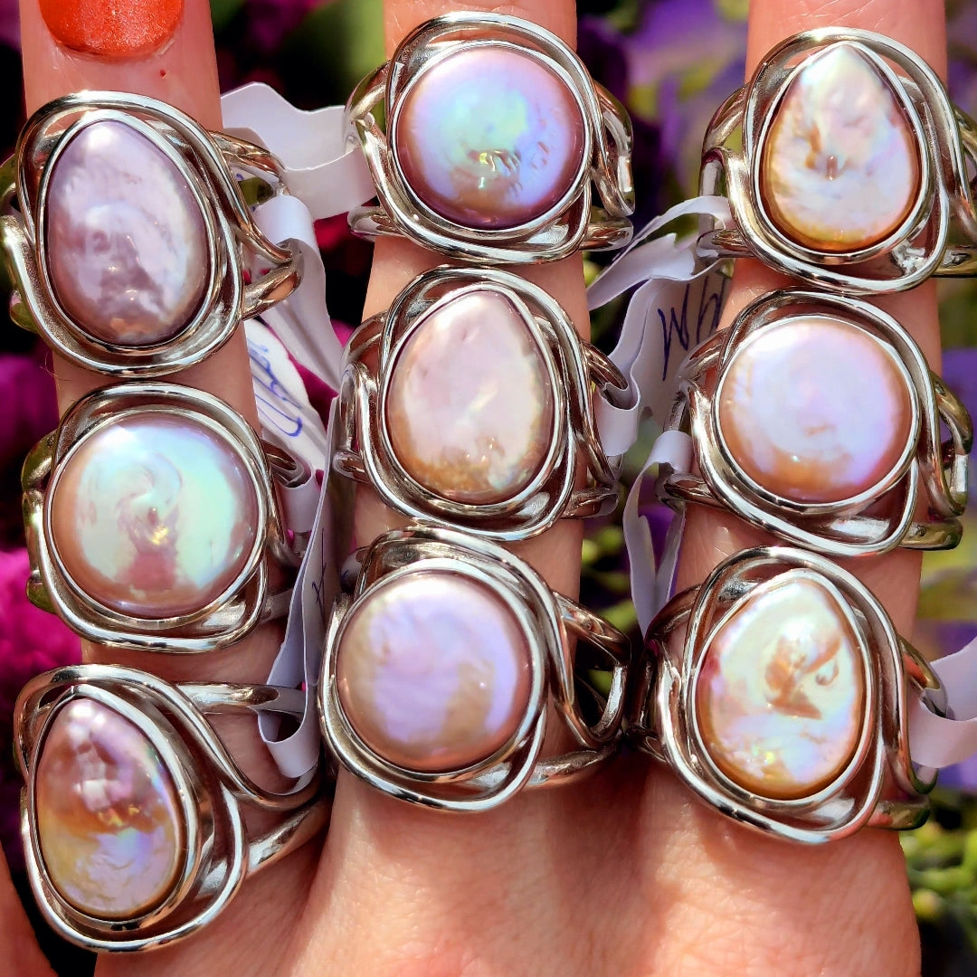 Enchanting Freshwater Pearl Cuff Rings