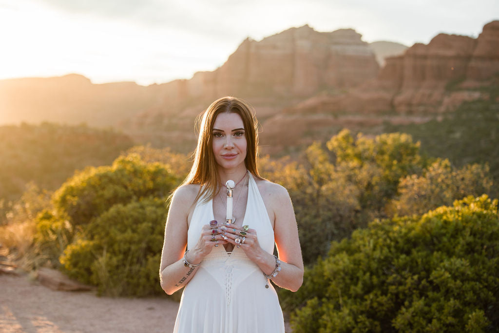 Jamie at the 7 Sacred Pools Energy Vortex in Sedona