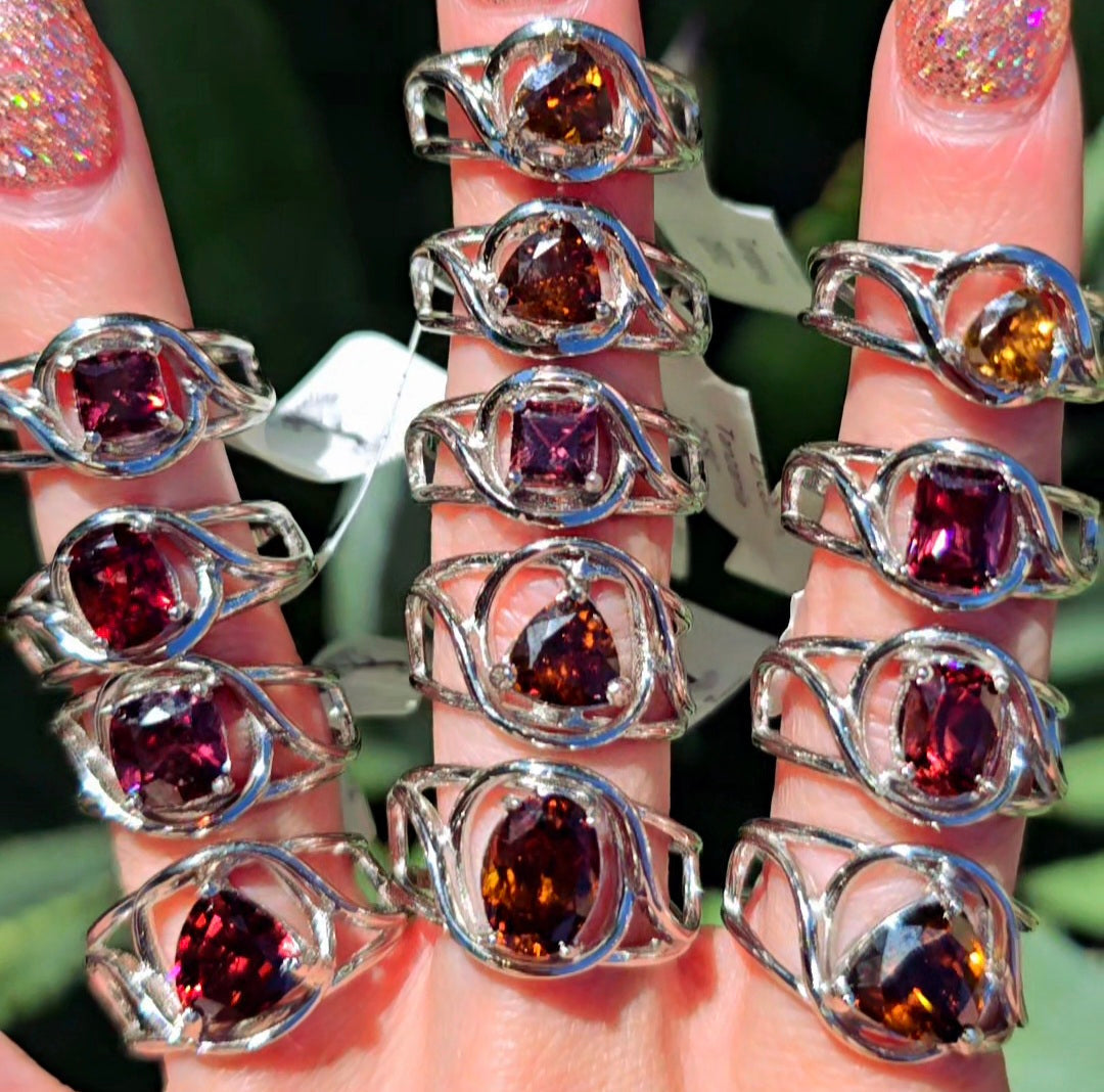 Enchanting Zircon Cuff Rings