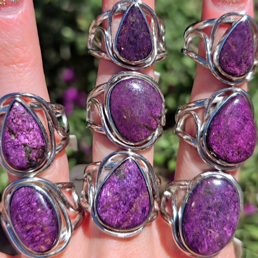 Enchanting Purpurite Cuff Rings