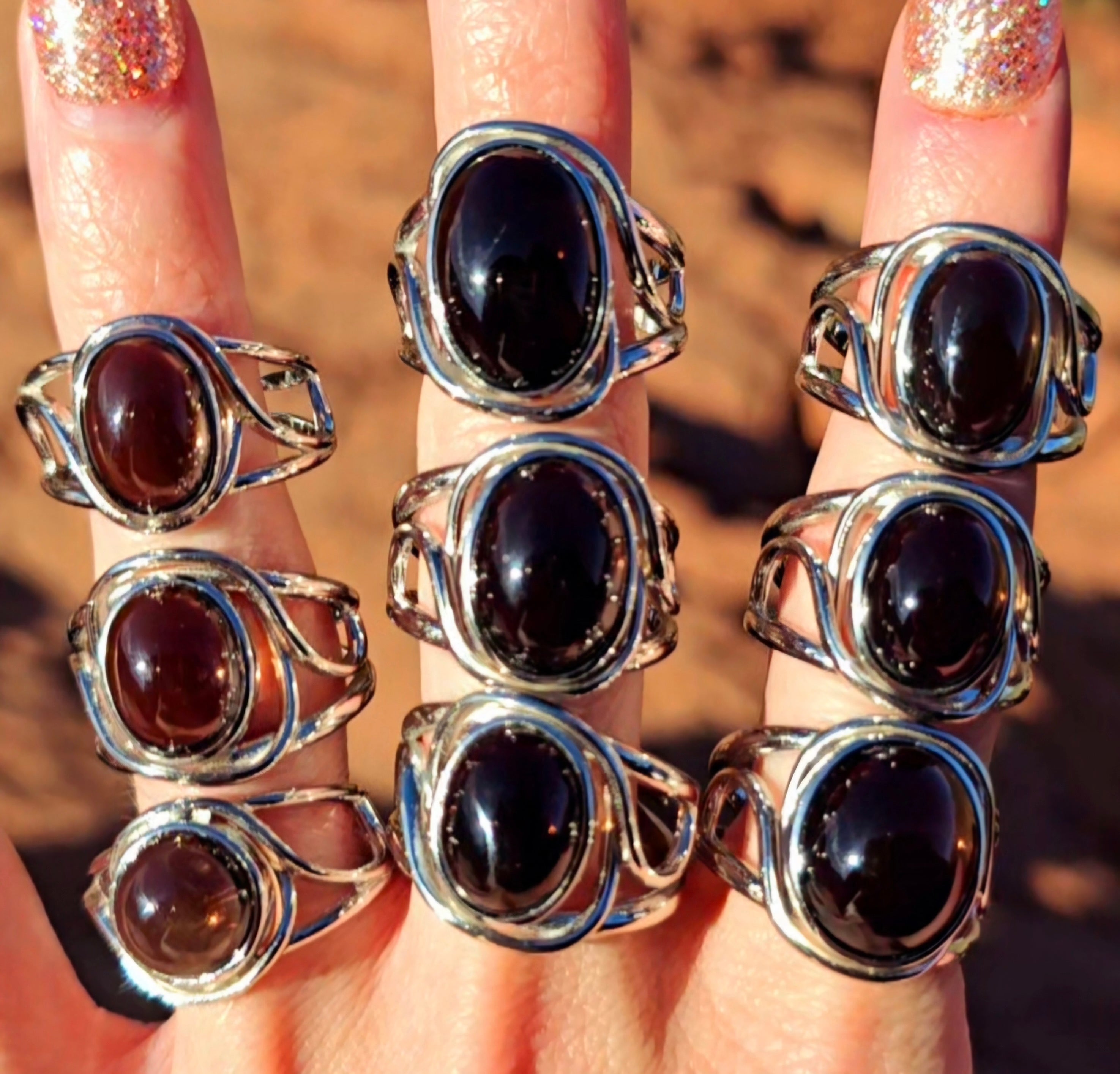 Enchanting Saffordite Cuff Rings