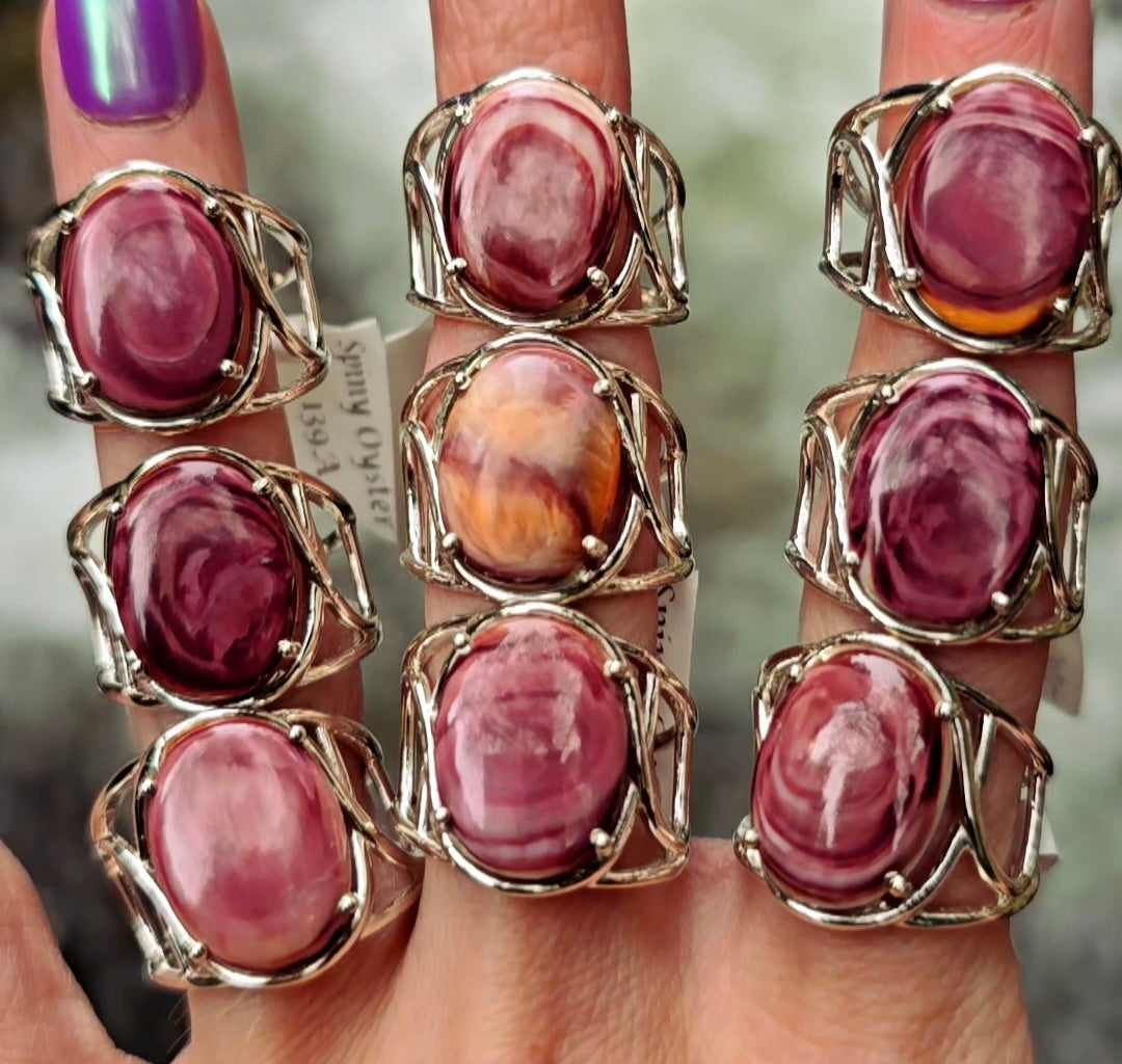 Enchanting Spiny Oyster Cuff Rings