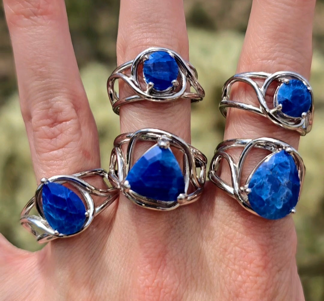 Enchanting Hauyne Cuff Rings