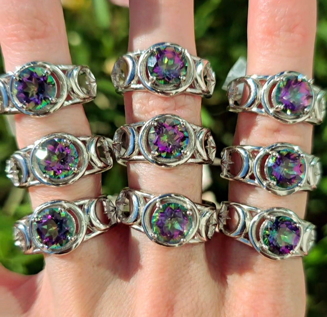 Enchanting Mystic Topaz Cuff Rings