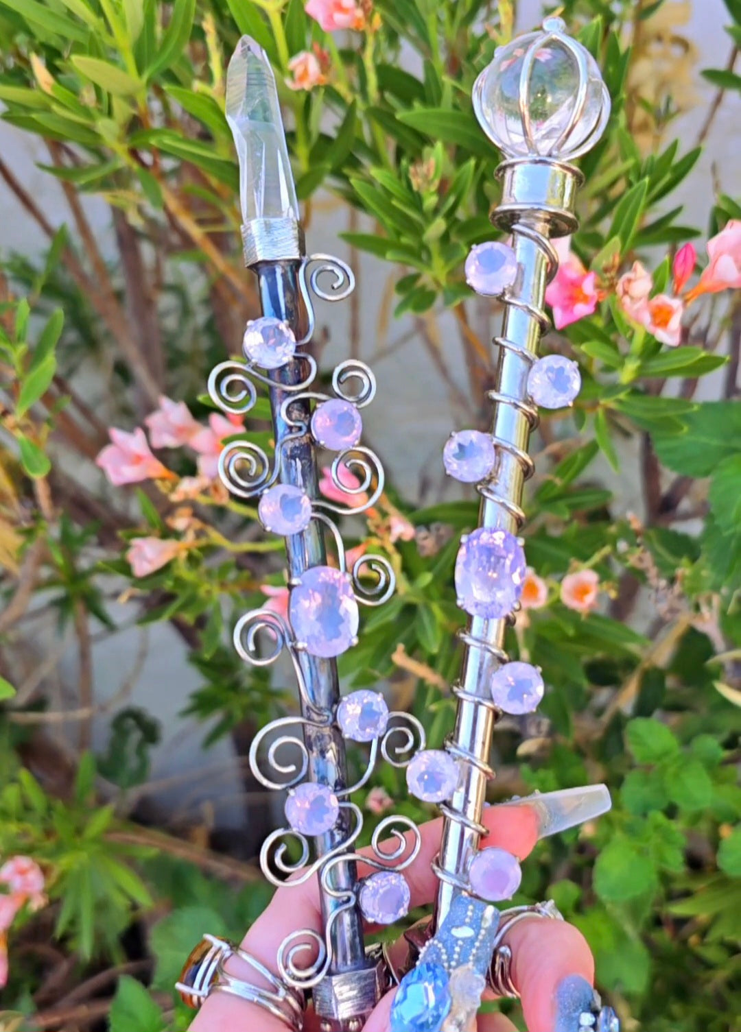 Enchanting Lavender Moon Quartz Wands