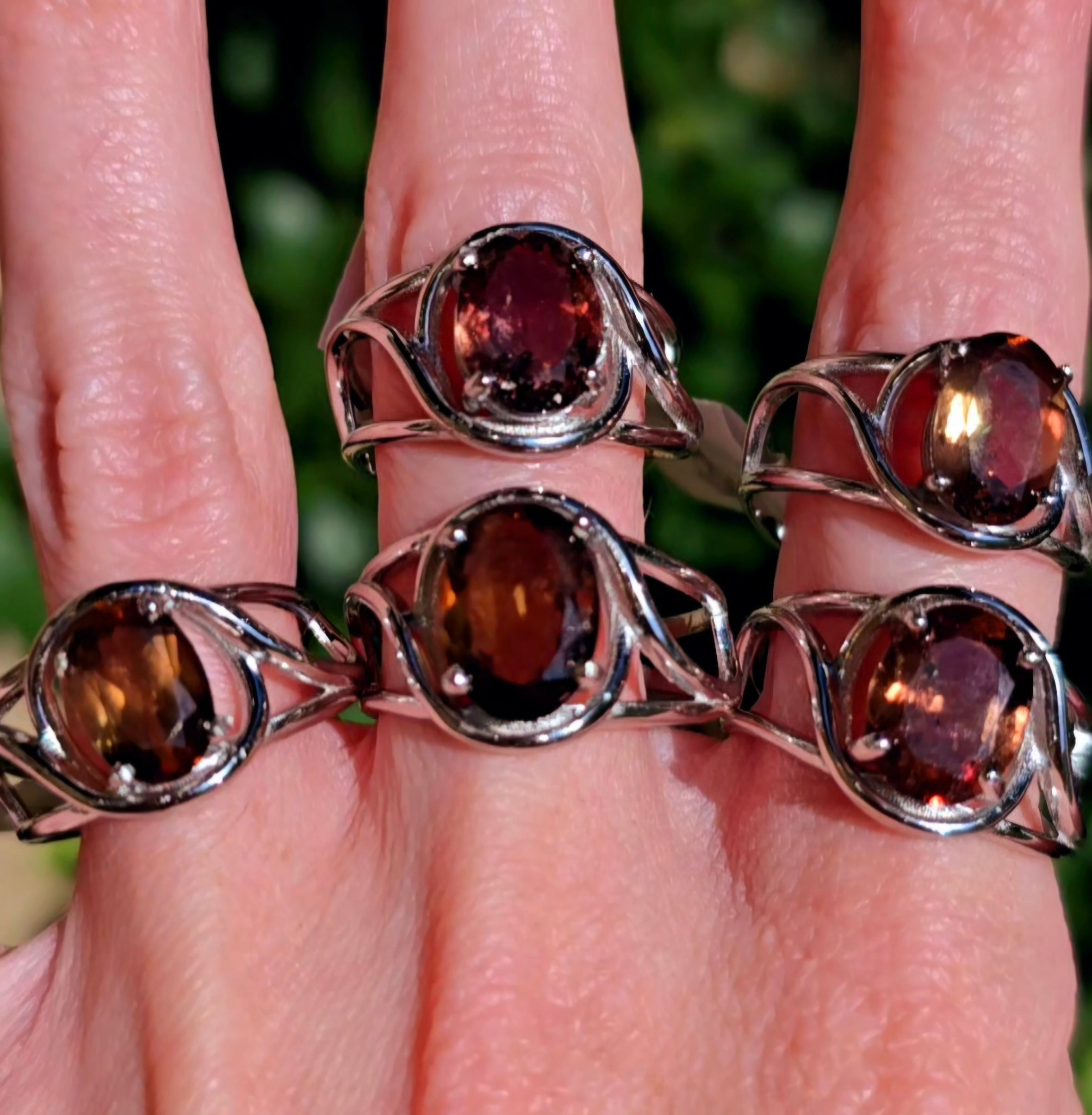 Enchanting Axinite Cuff Rings