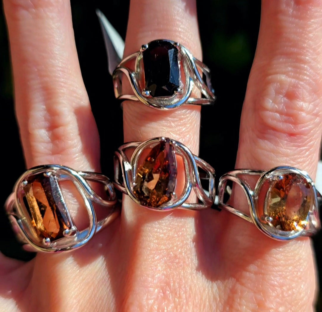 Enchanting Enstatite Cuff Rings