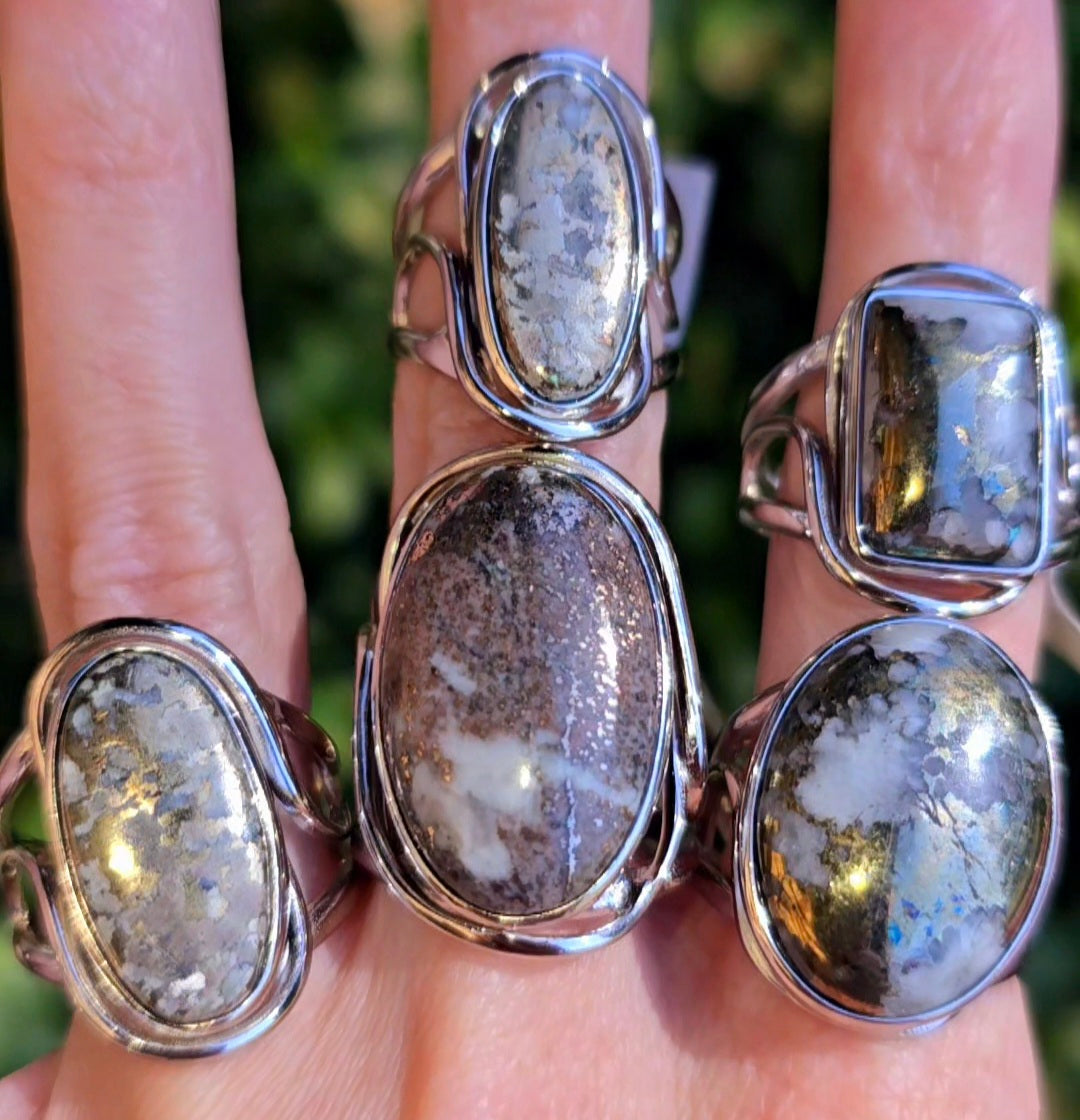 Enchanting Mohawkite Rings