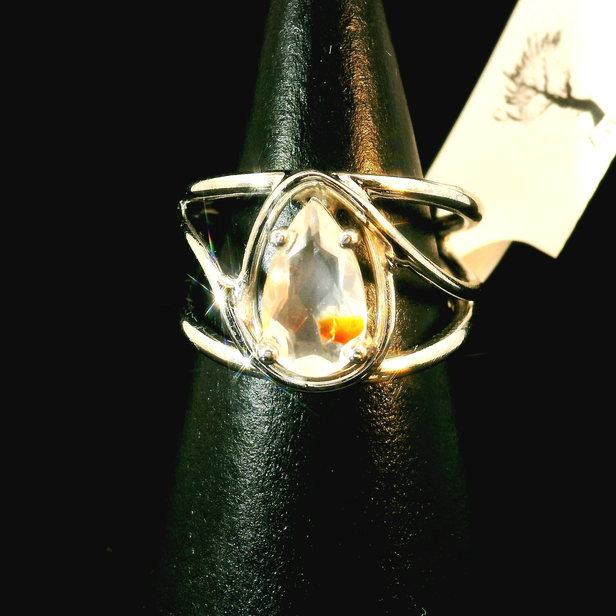 Koi Quartz Midi Cuff Ring .925 Sterling Silver for Spiritual Transformation