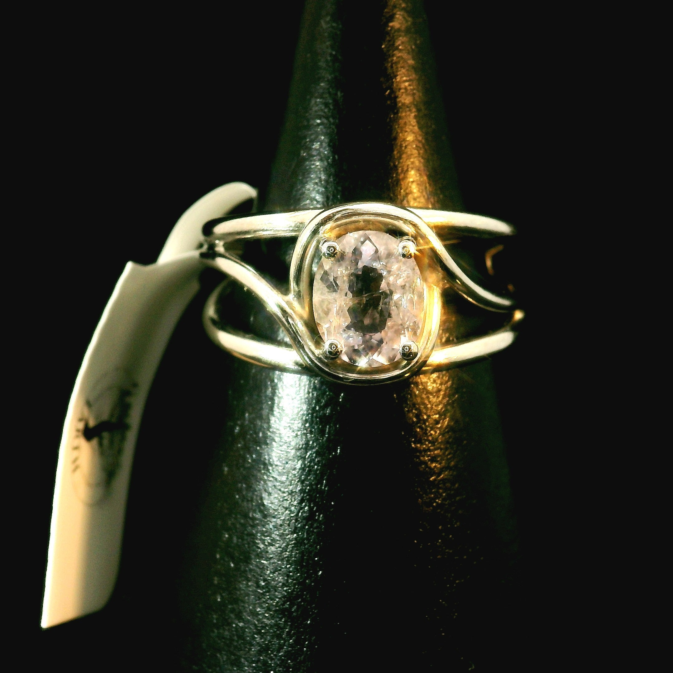 Kunzite Midi Cuff Ring .925 Silver for Emotional Healing, Joy and Love