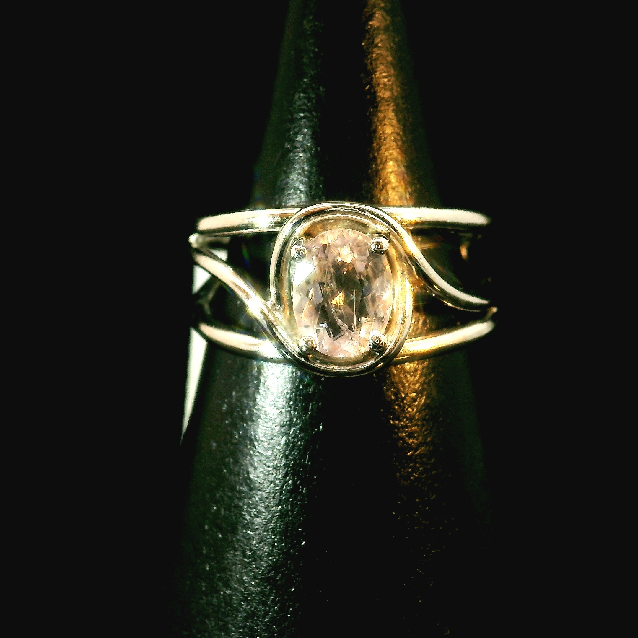 Kunzite Midi Cuff Ring .925 Silver for Emotional Healing, Joy and Love