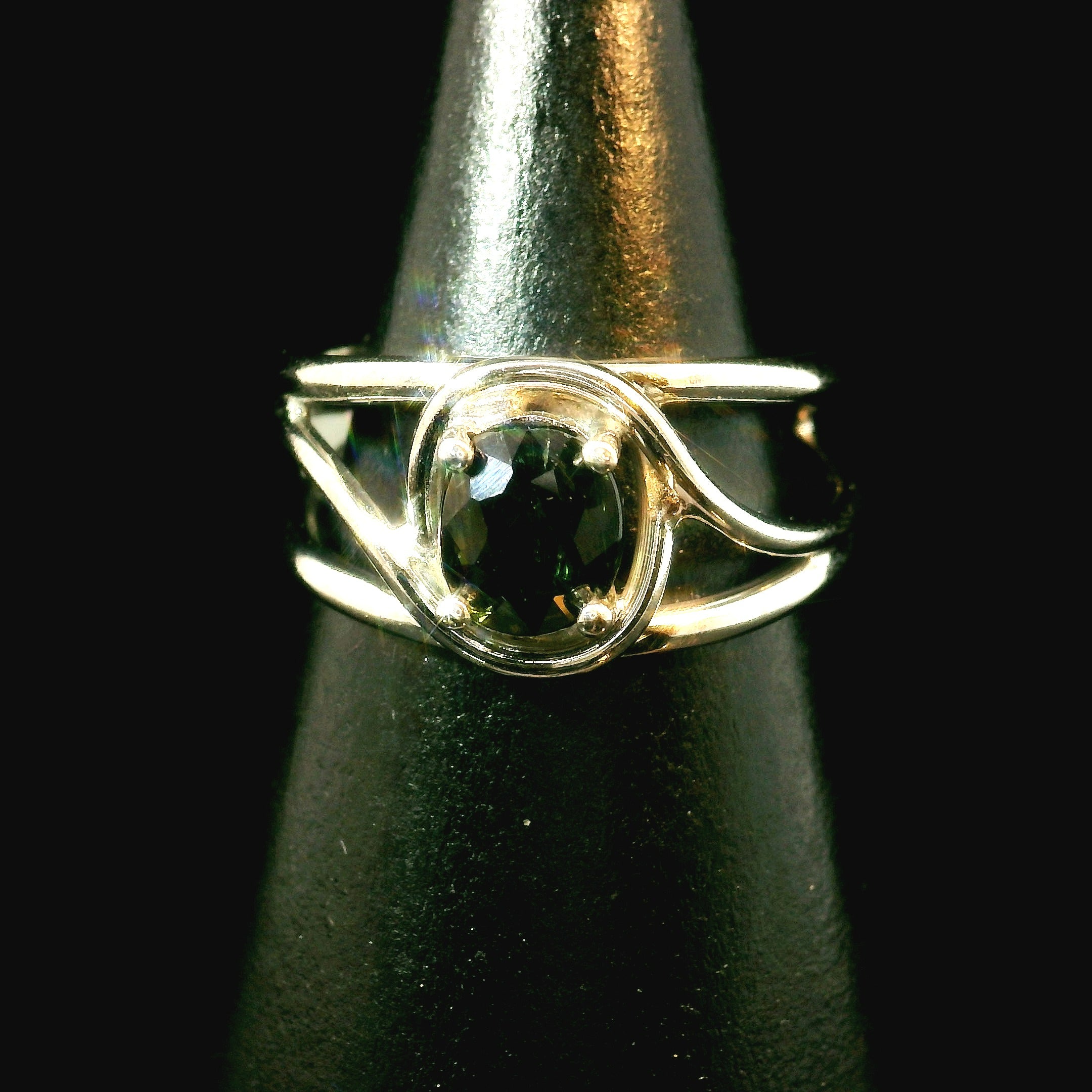 Kornerupine Midi Cuff Ring .925 Silver for Harmony, New Ideas & Relationships and Manifestation