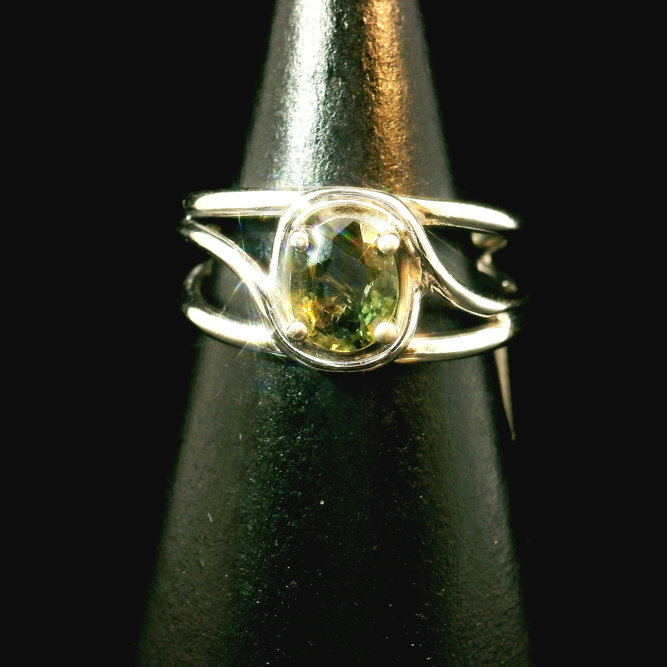 Kornerupine Midi Cuff Ring .925 Silver for Harmony, New Ideas & Relationships and Manifestation