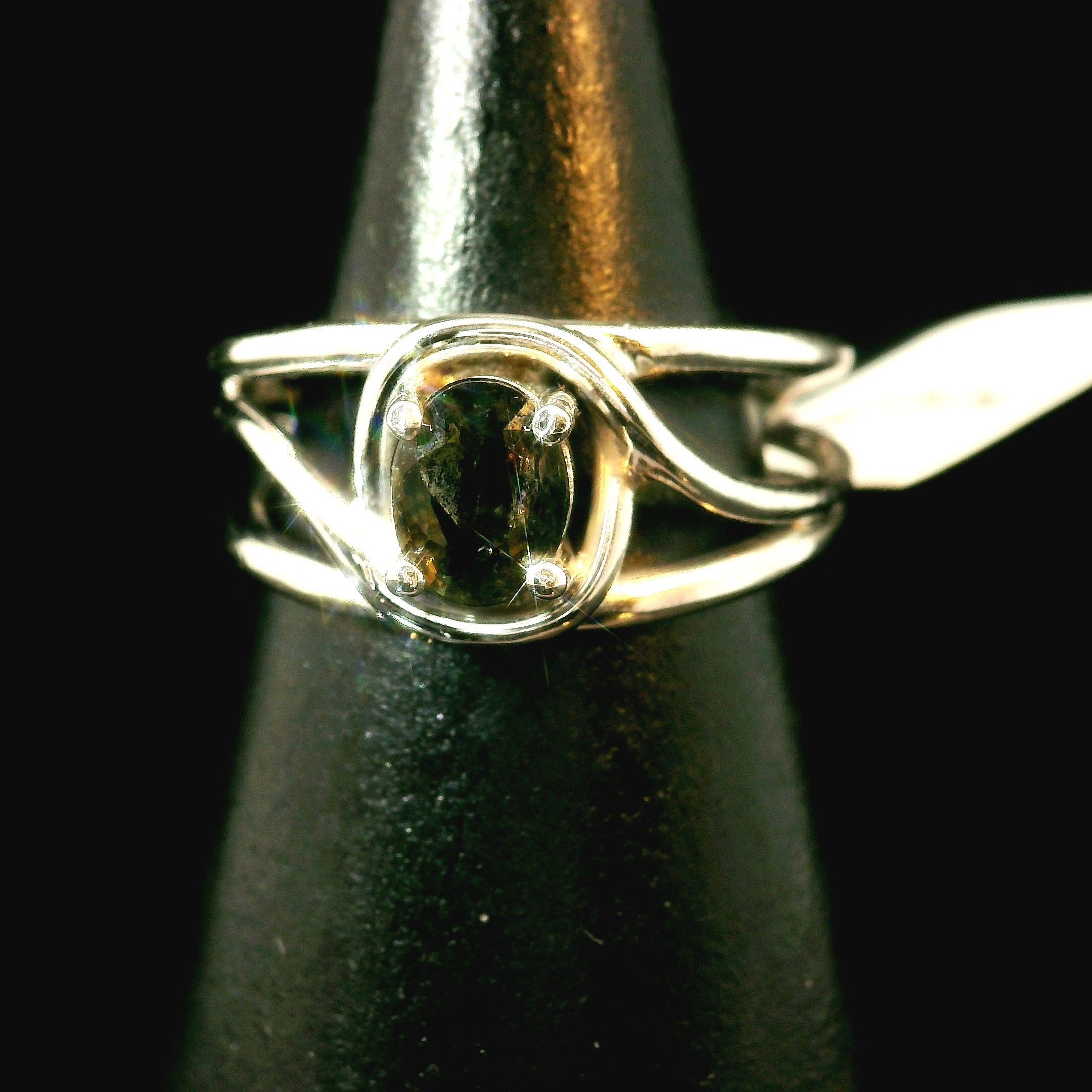 Kornerupine Midi Cuff Ring .925 Silver for Harmony, New Ideas & Relationships and Manifestation